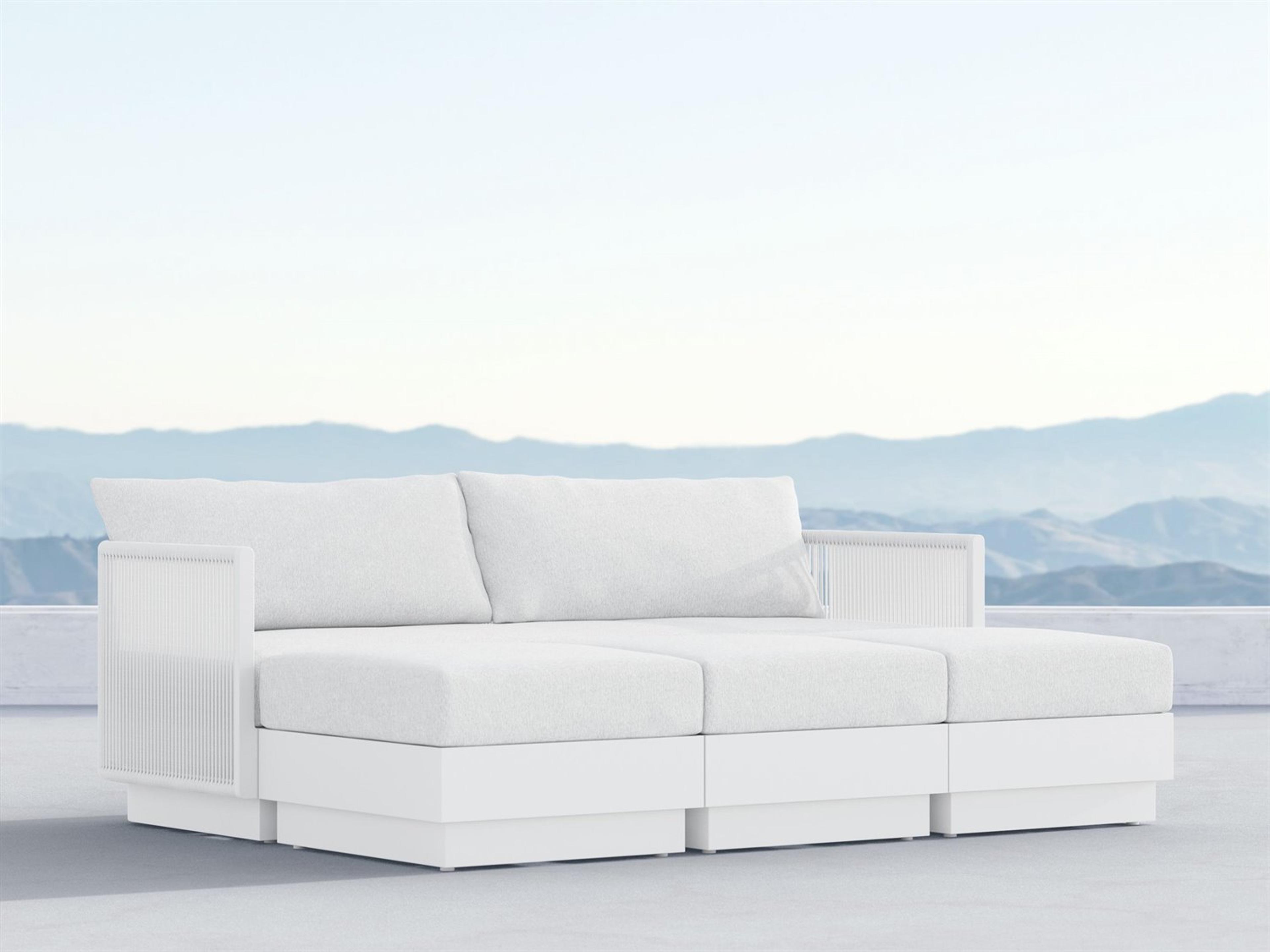 Azzurro Living Porto Pearl Gray All-Weather Rope Patio Lounge Set