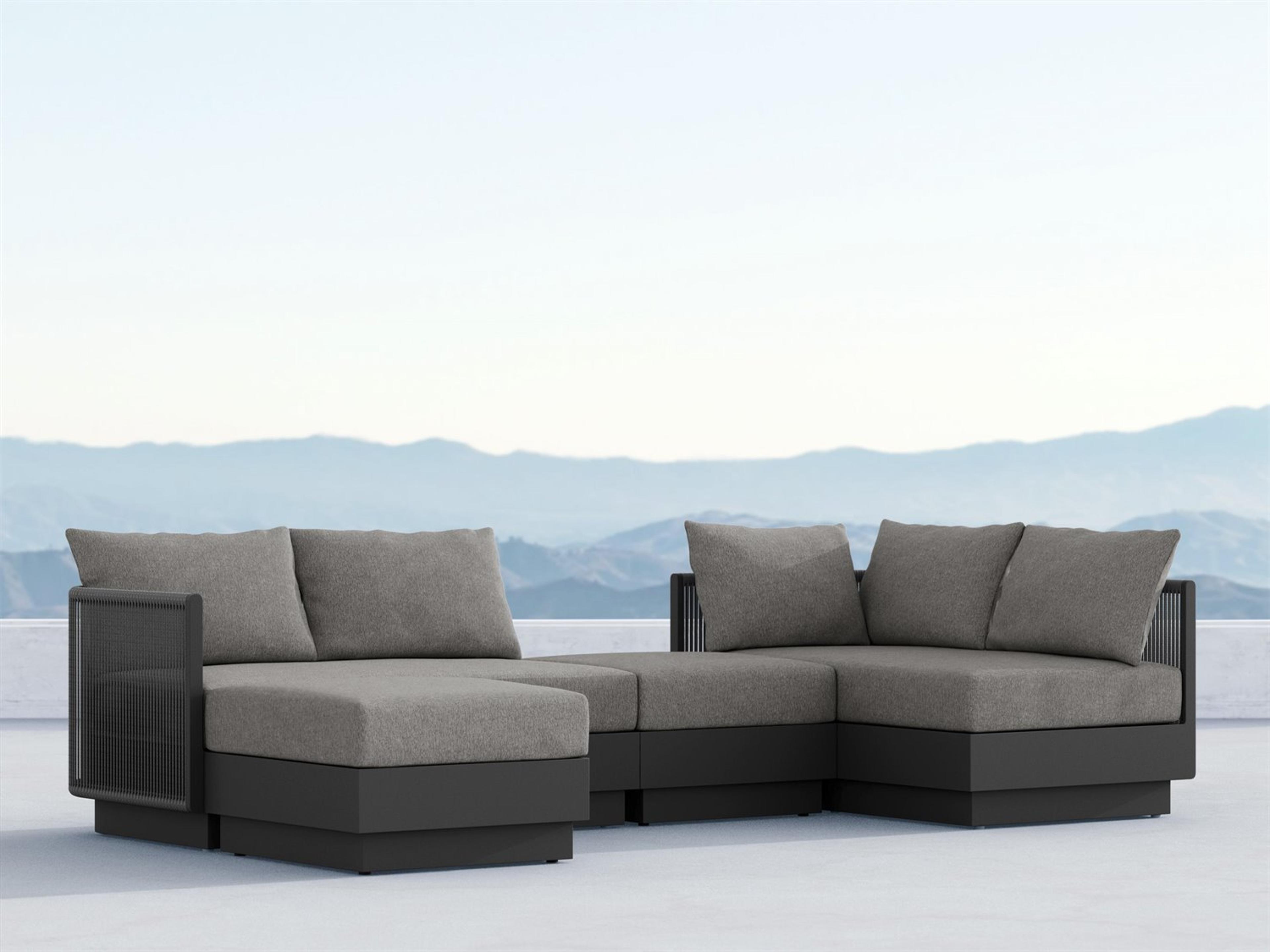 Azzurro Living Porto Ash All-Weather Rope Sectional Patio Lounge Set