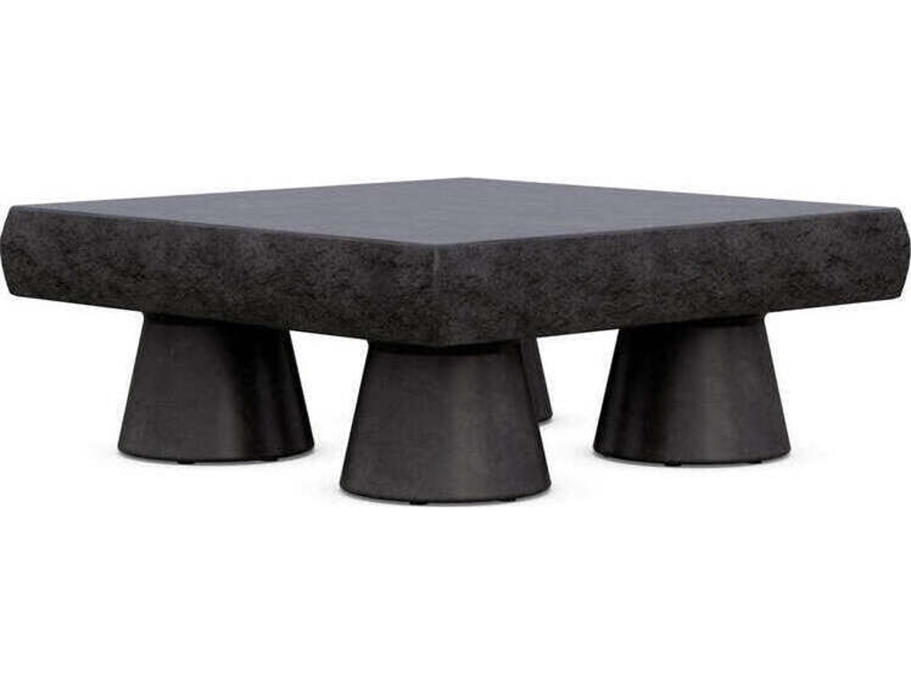 Azzurro Living Pensacola Concrete Coal Rectangular Coffee Table