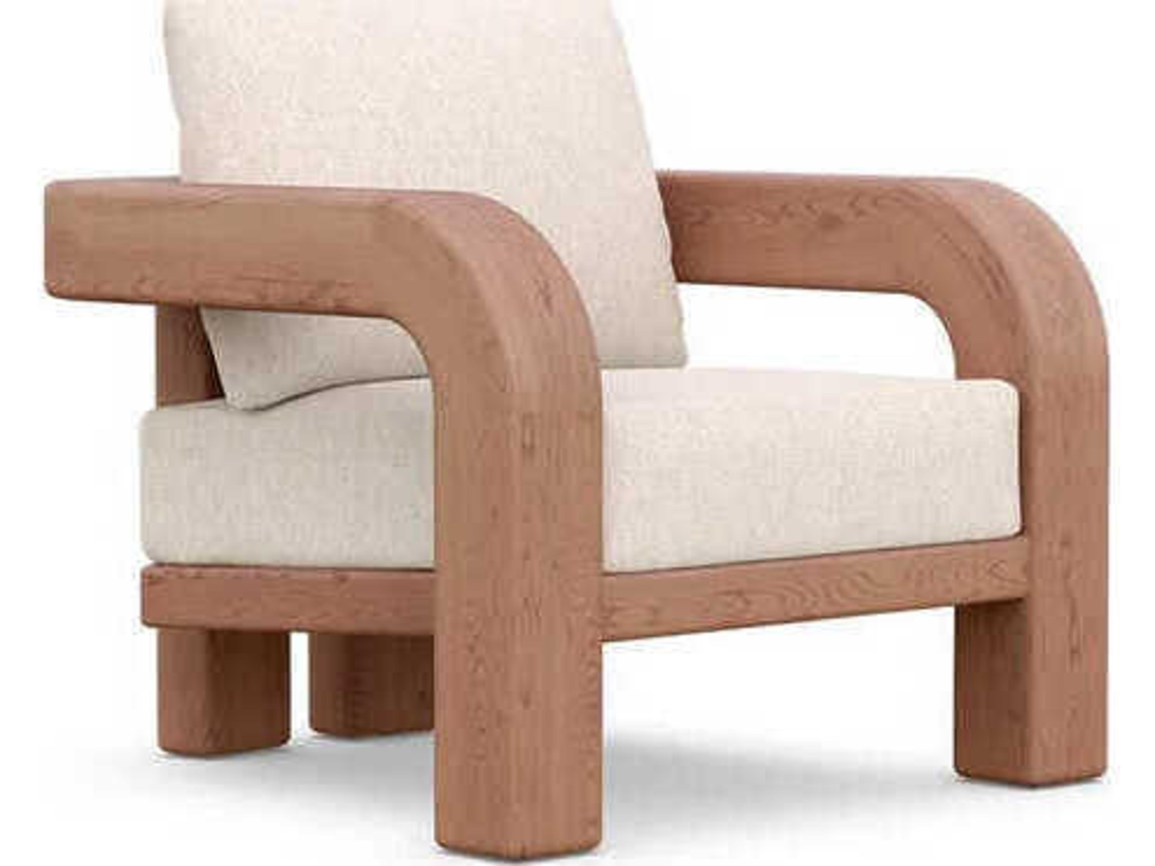 Azzurro Living Rio Natural Teak Cushion Lounge Chair