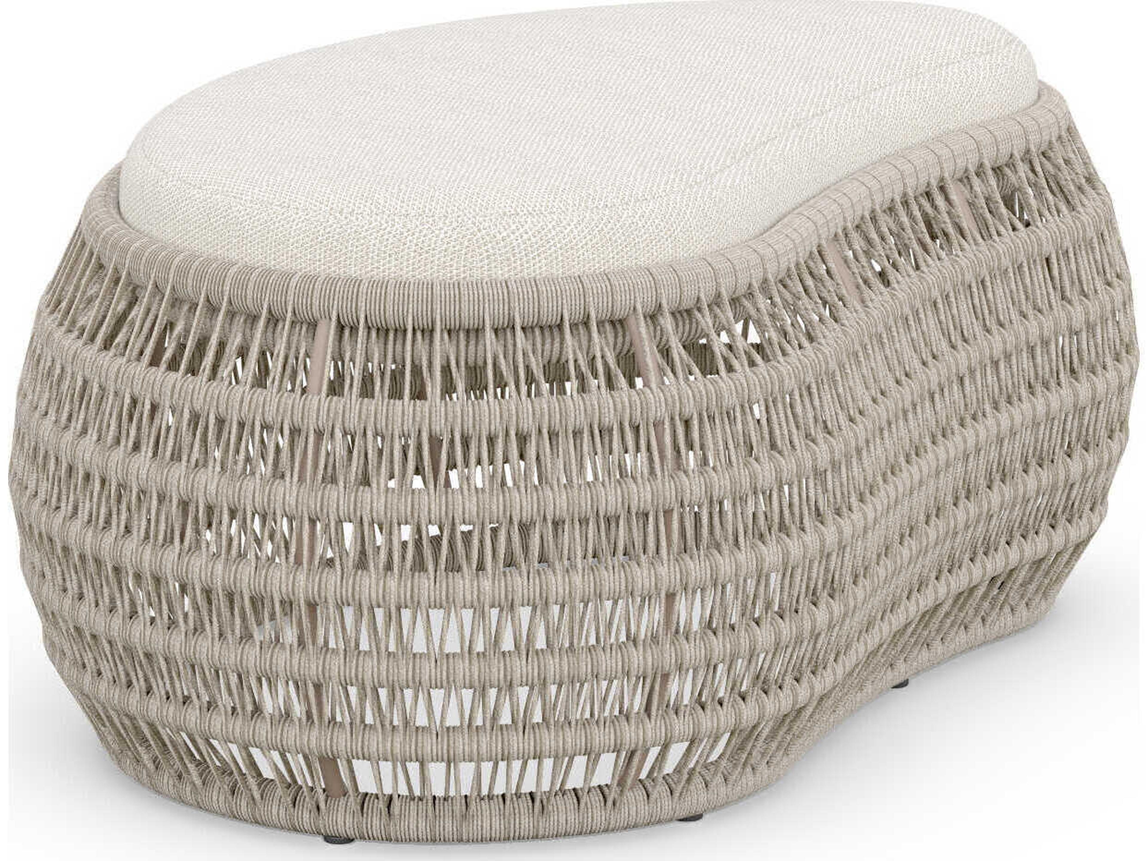 Azzurro Living Sicily Aluminum Cushion Ottoman