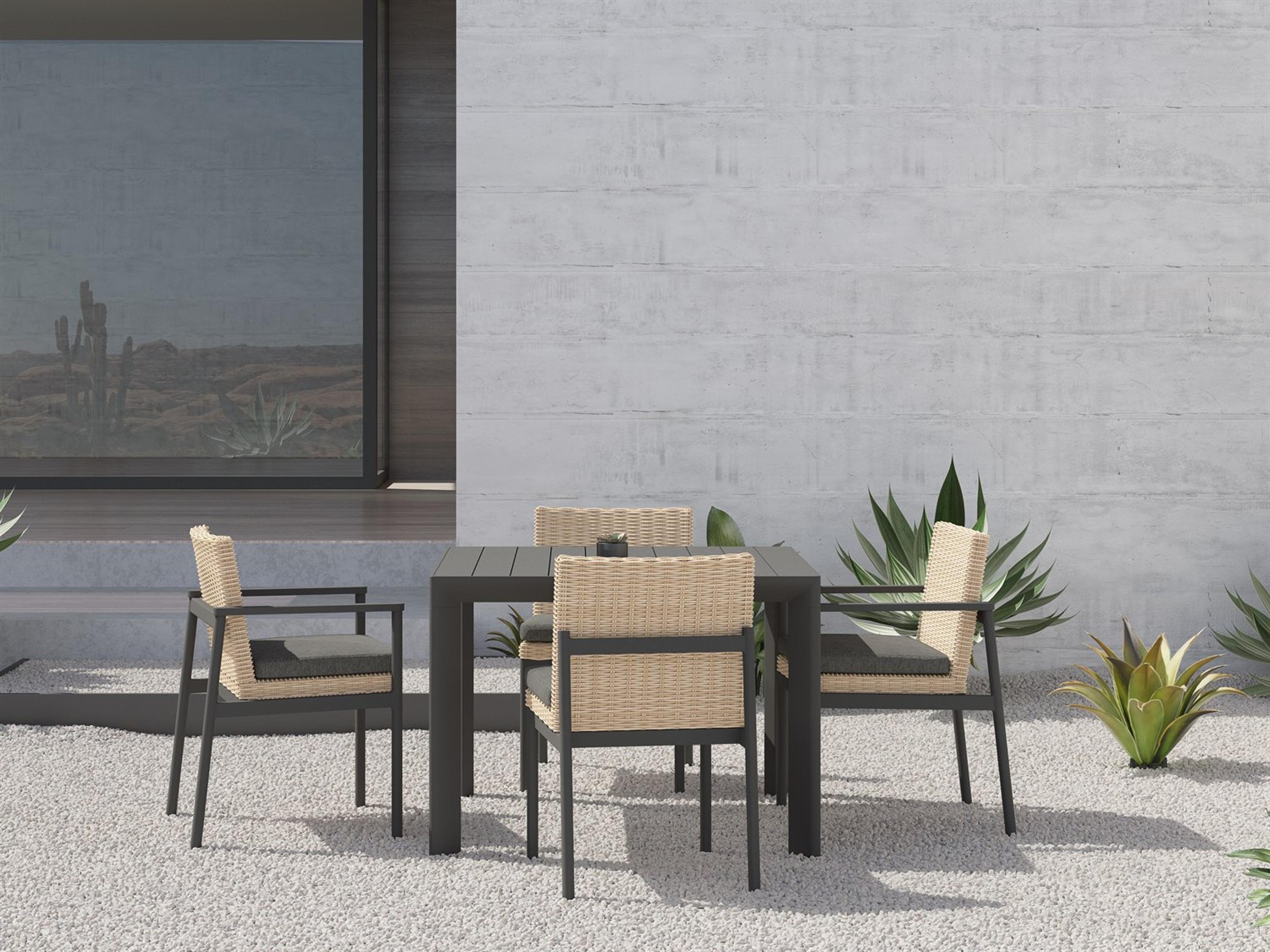 Azzurro Living Terra Natural All-Weather Wicker Outdoor Patio Dining Set