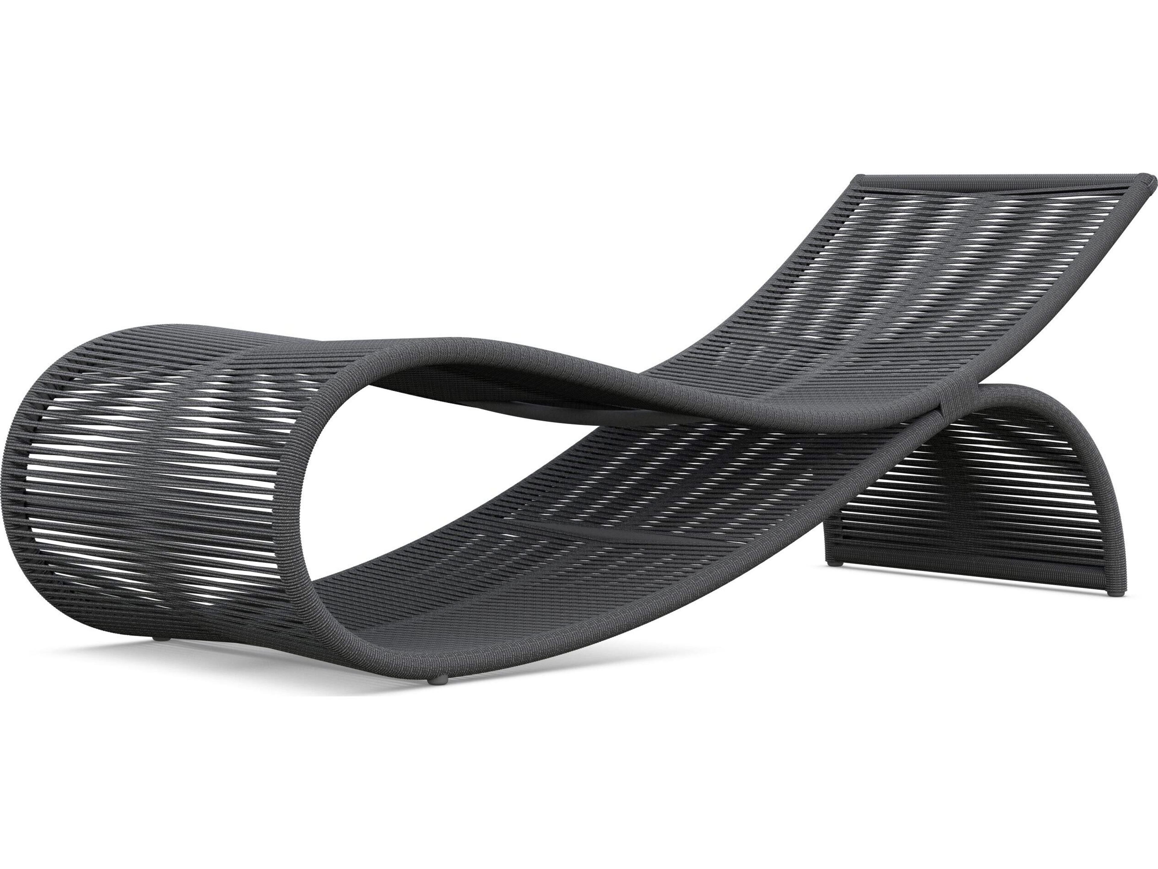 Wave Ash All-Weather Rope Patio Chaise Lounge