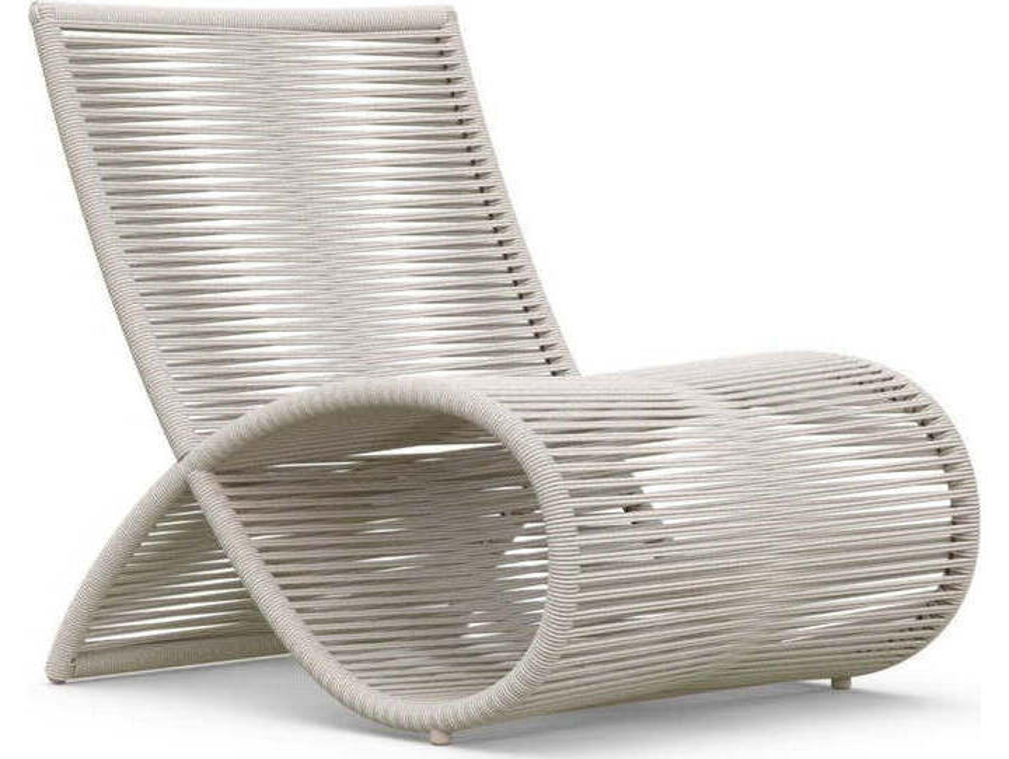 Azzurro Living Wave Aluminum Rope Lounge Chair Set of 2