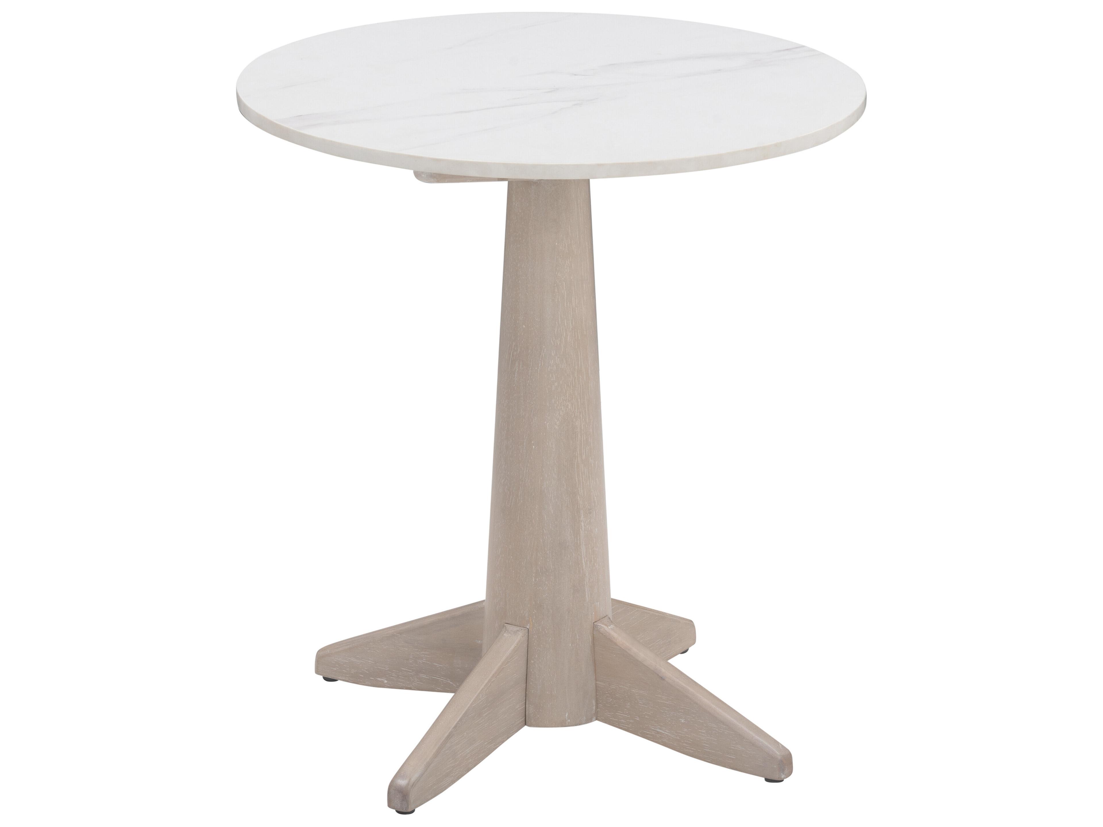 Bassett Mirror Horizons Round Marble End Table