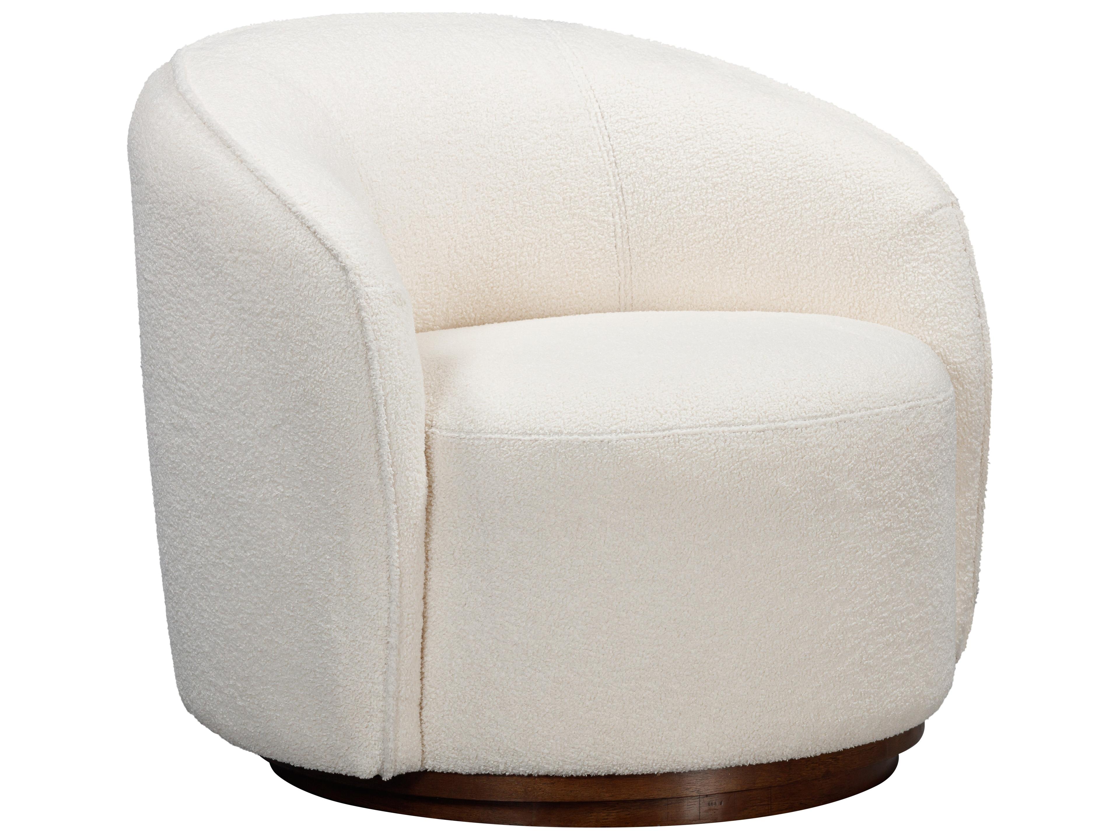 Bassett Mirror Rory Swivel Cream Accent Chair