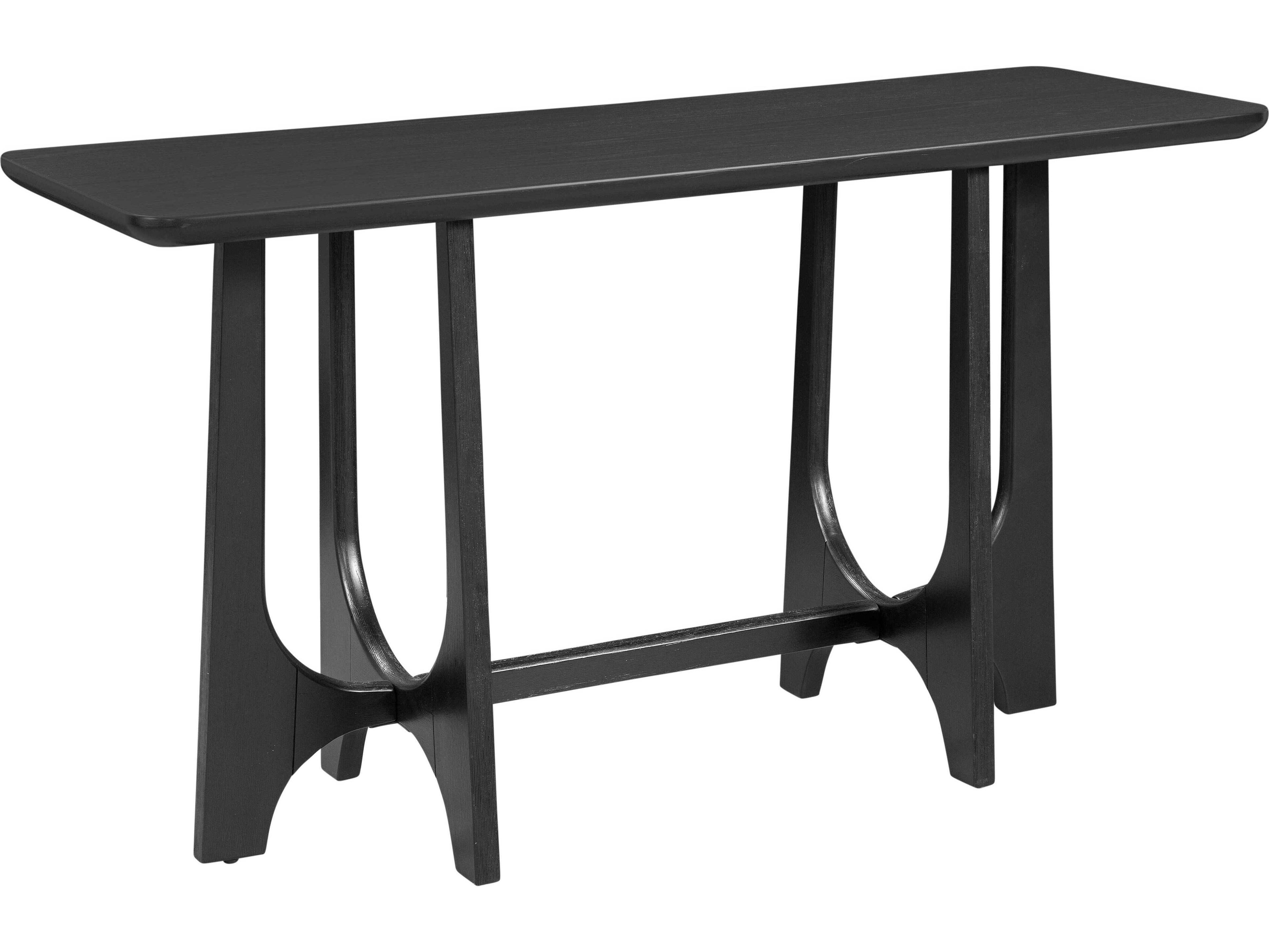 Bassett Mirror Dunnigan Rectangular Wood Black Console Table