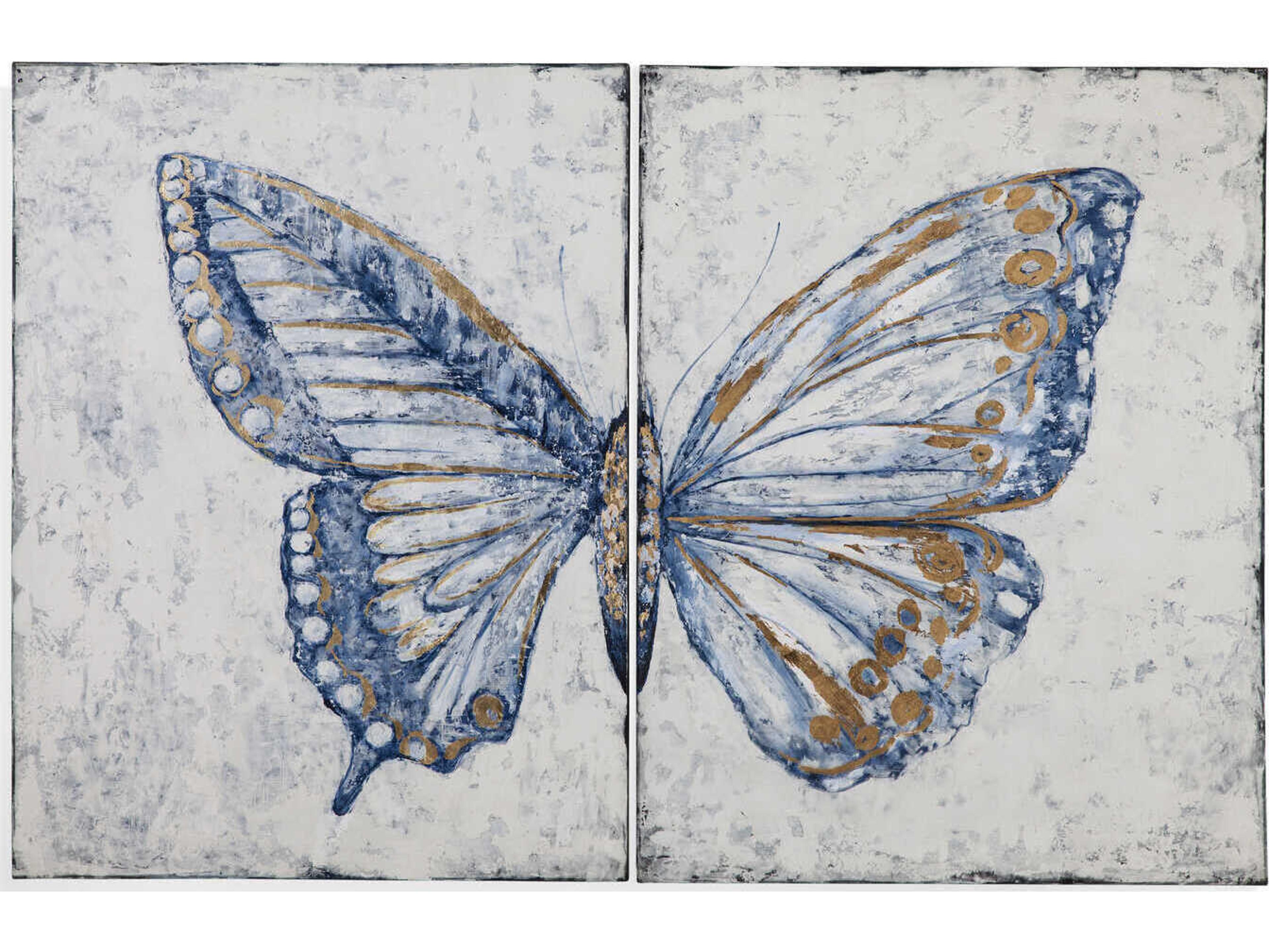 Bassett Mirror Blue Butterfly Wall Art