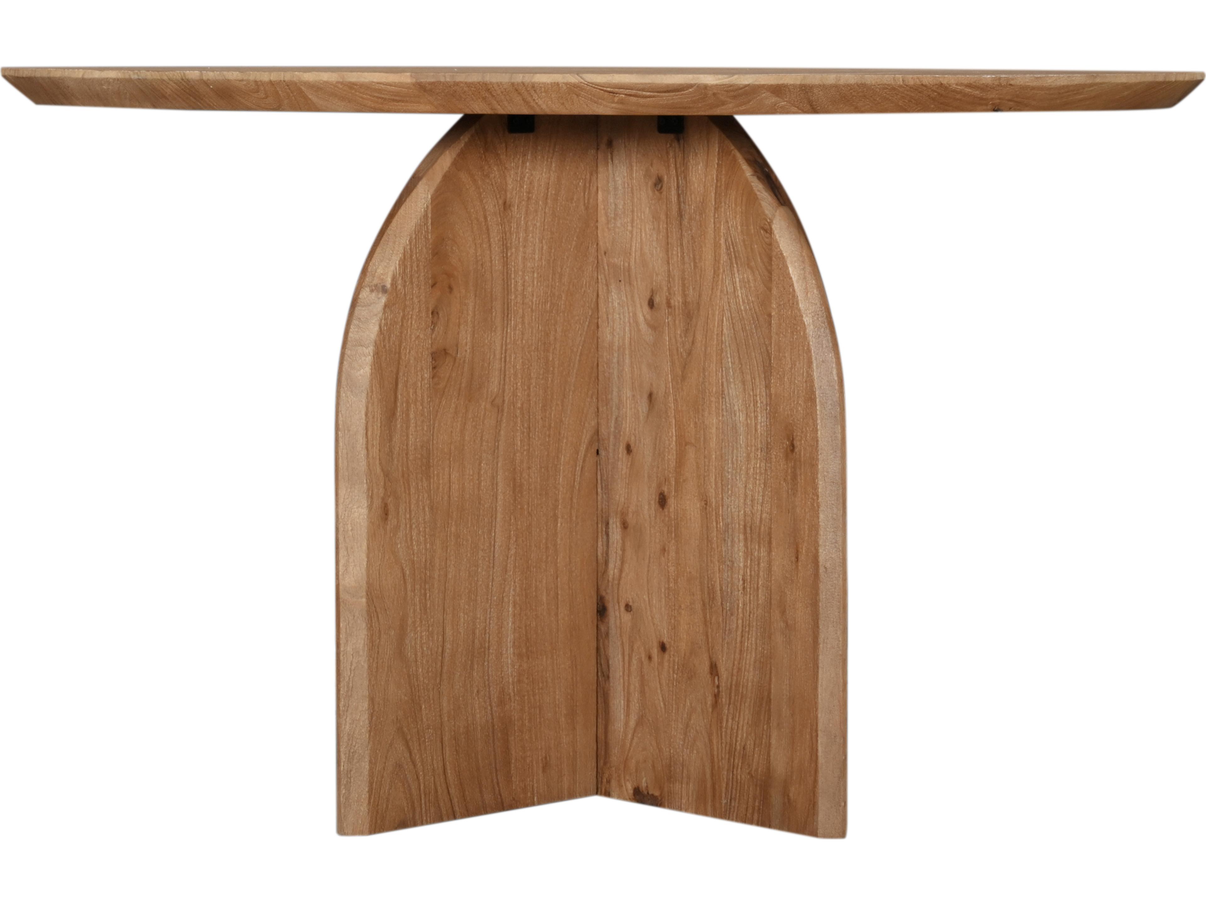 Bassett Mirror Bartlett Round Wood Mango With Sandblasting Dining Table