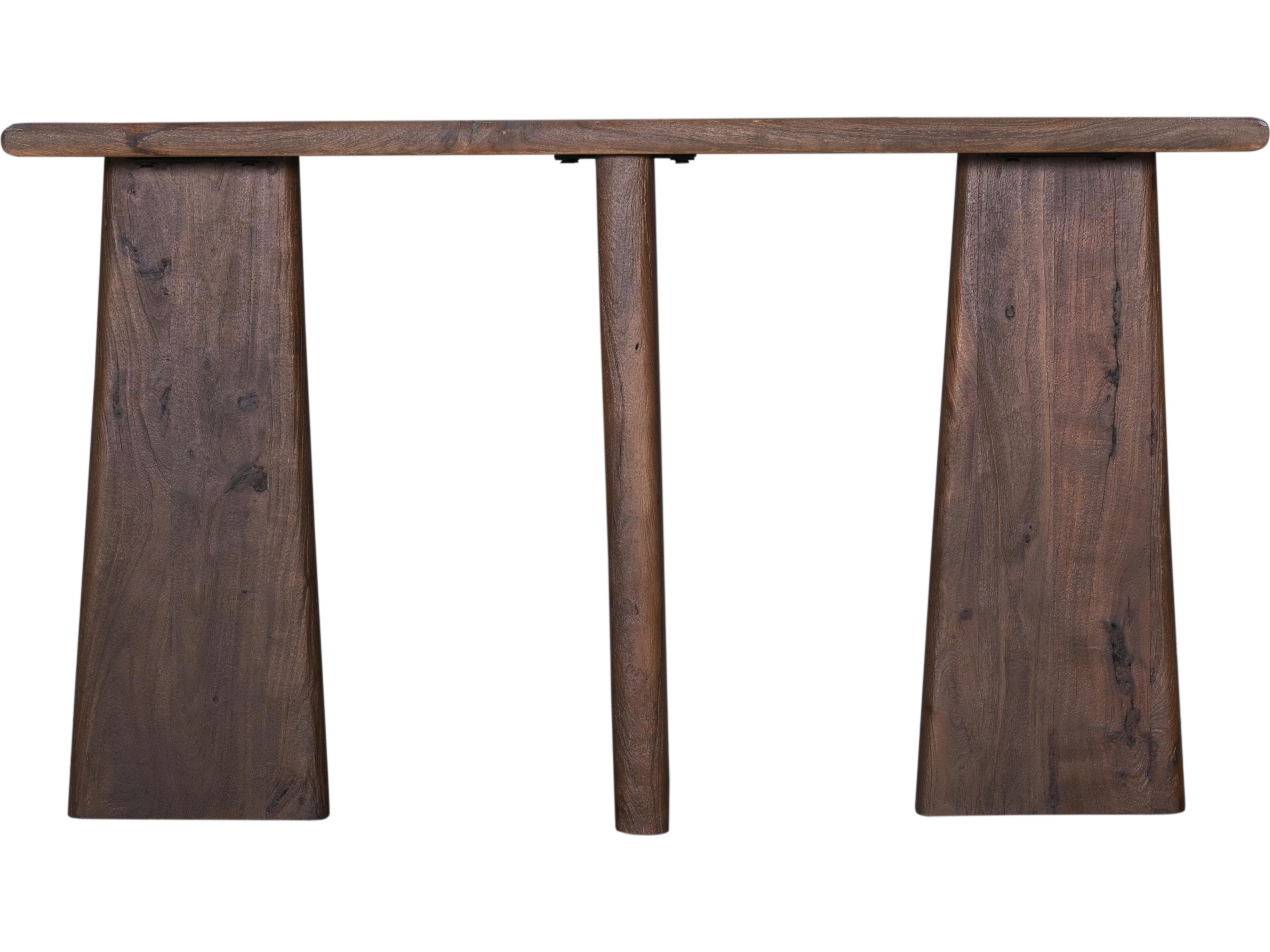 Bassett Mirror Lasso Rectangular Antique Natural Mango Wood With Sandblasting Consolee Table