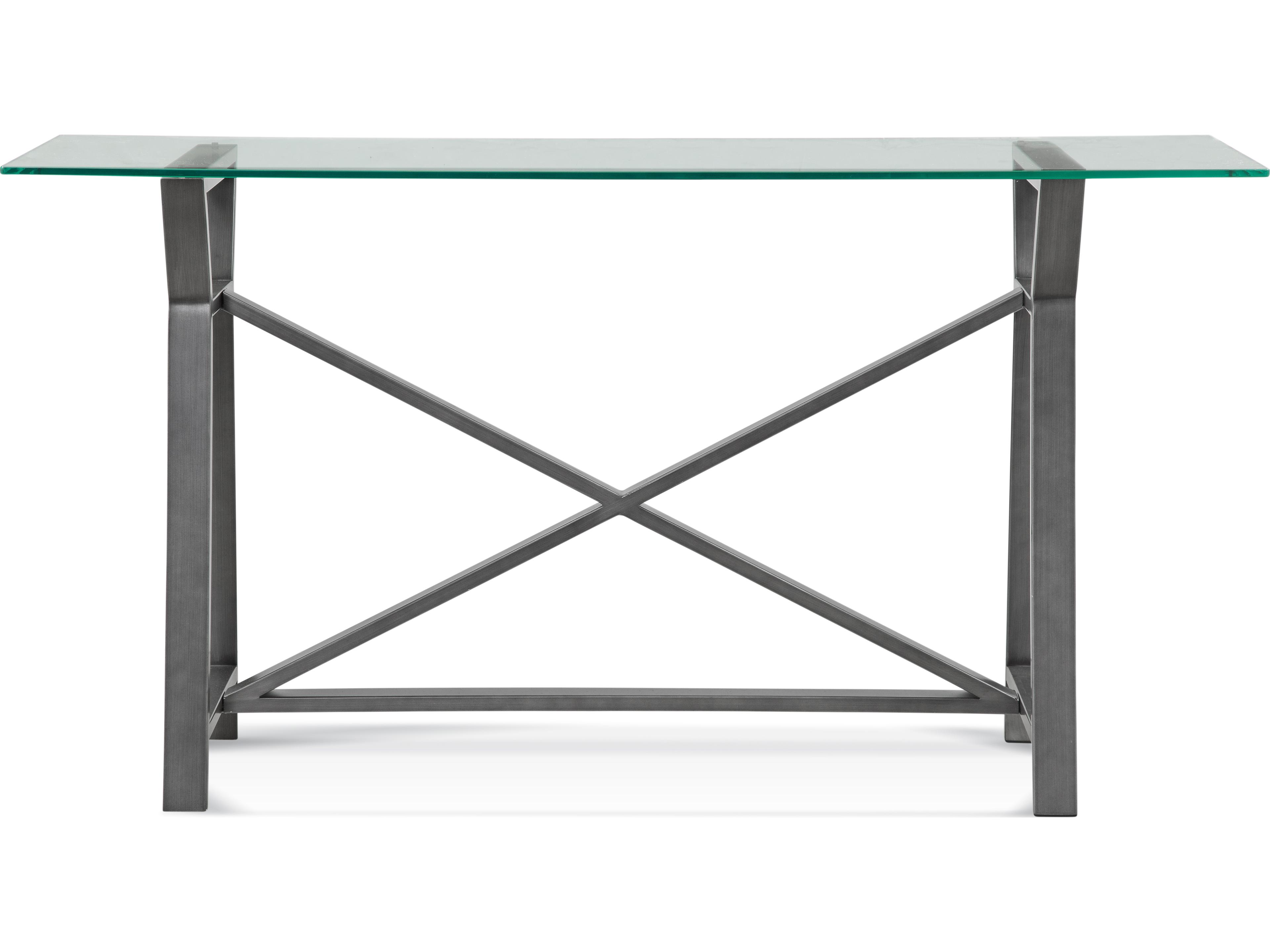 Bassett Mirror Ross Rectangular Glass Consolee Table