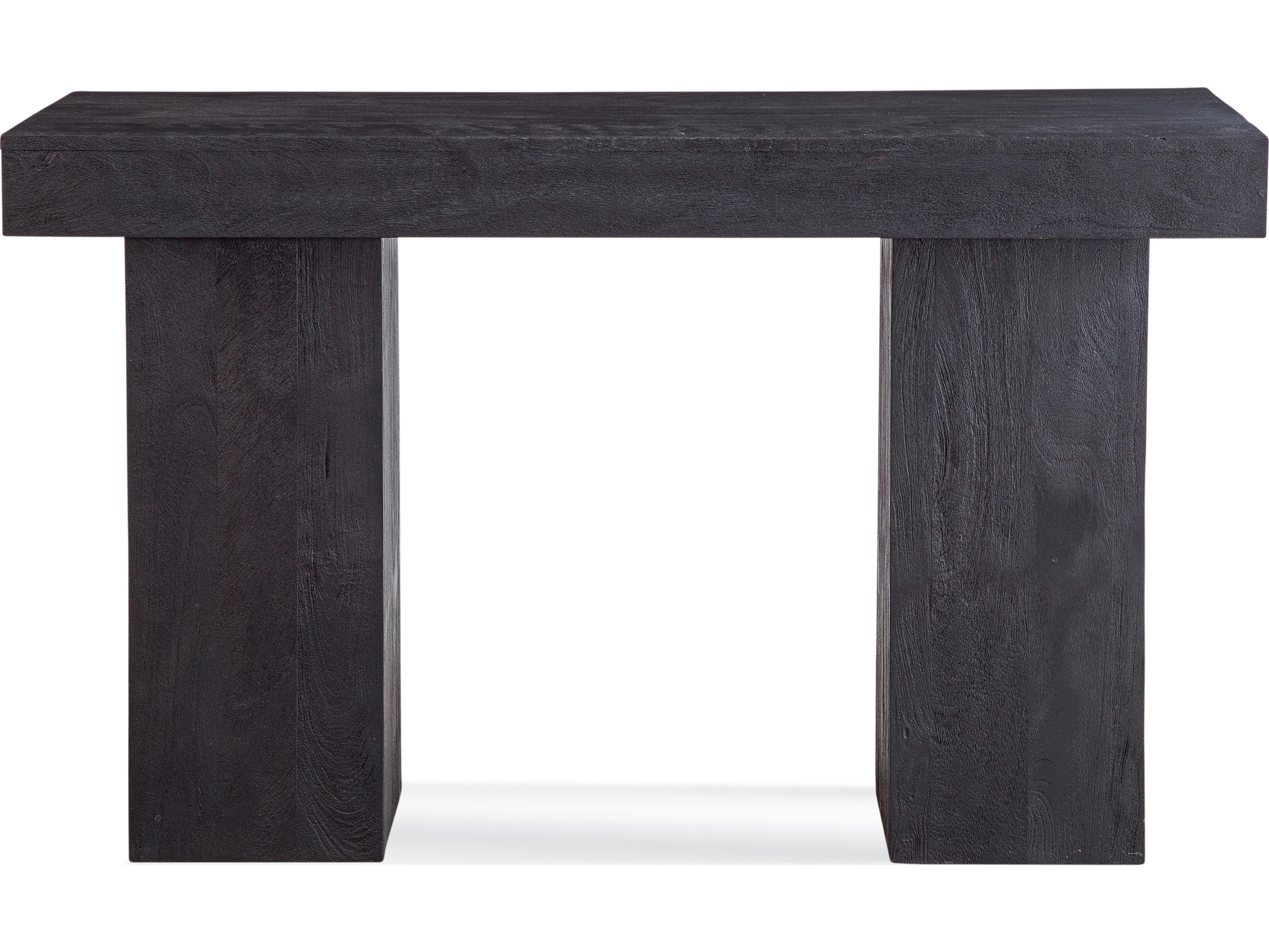 Bassett Mirror Padula Rectangular Wood Dusty Black Consolee Table
