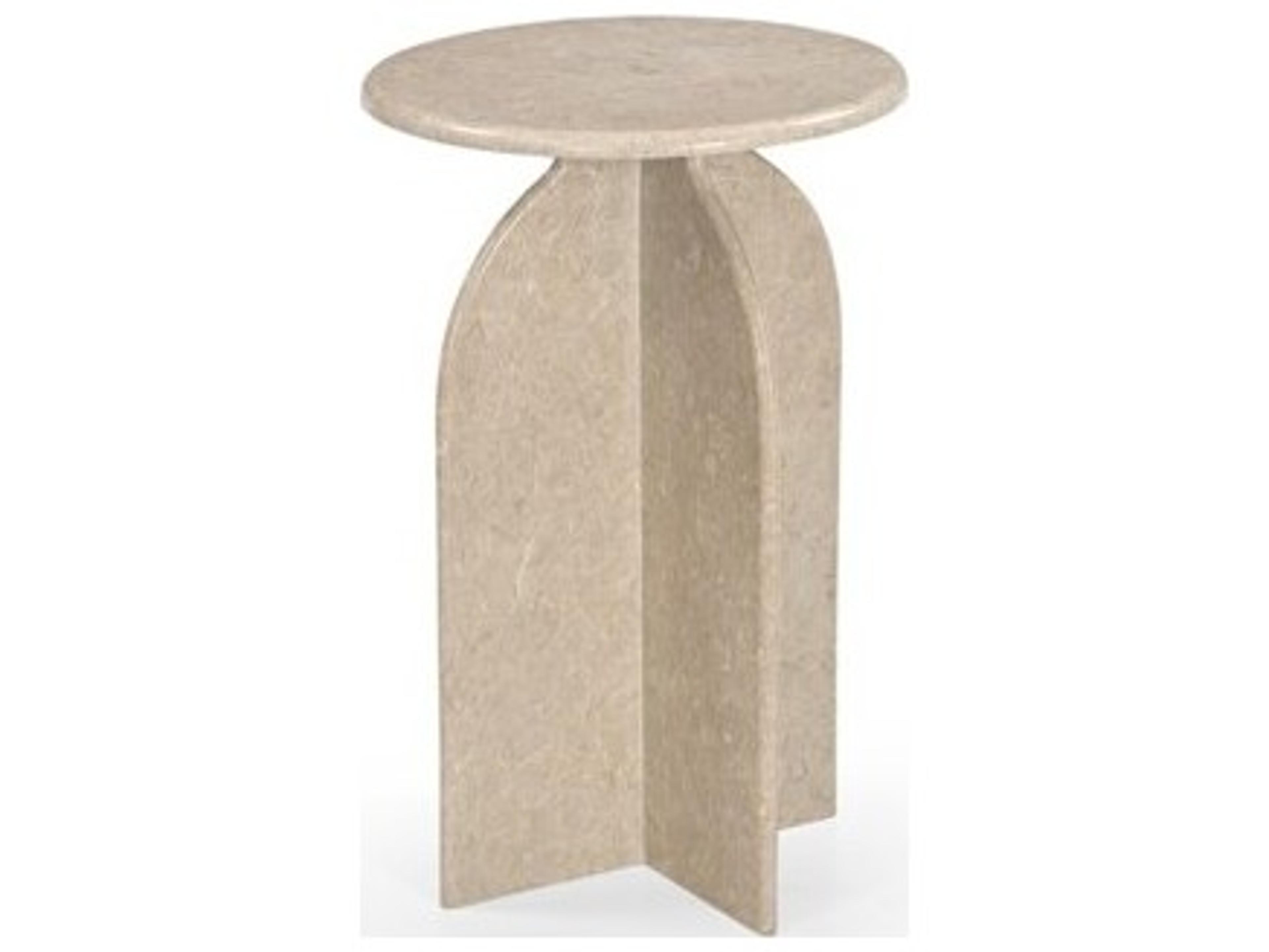 Bassett Mirror Abbey Round Marble End Table