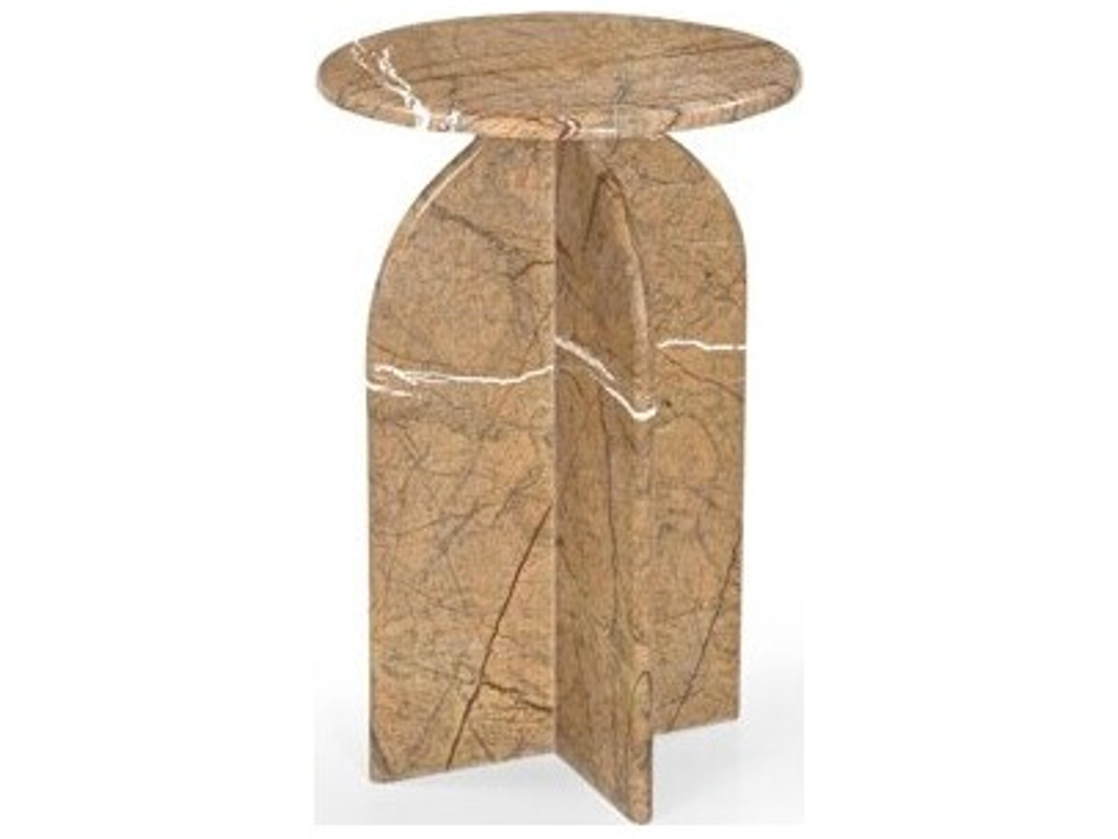 Bassett Mirror Abbey Round Marble End Table