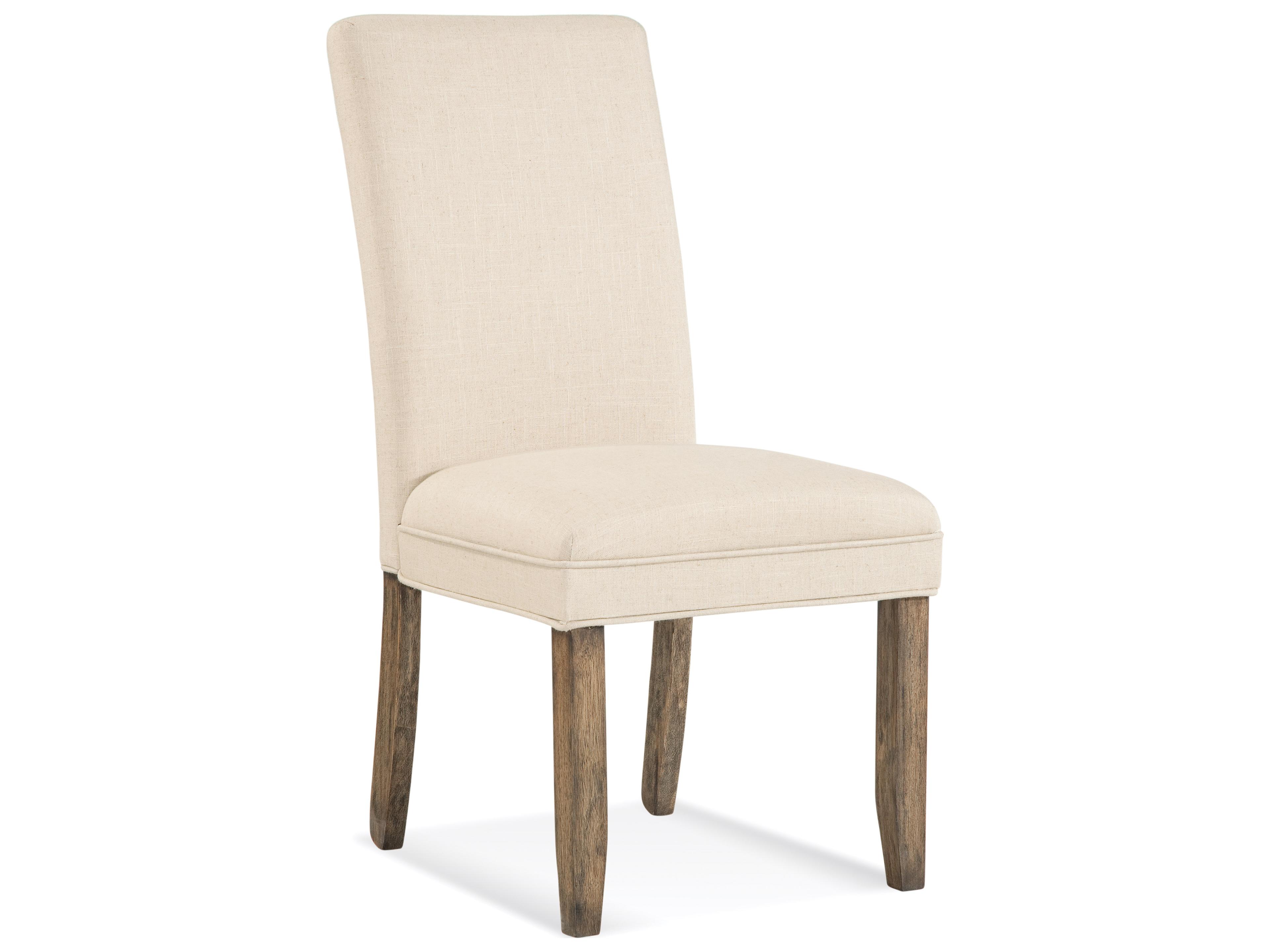 Bassett Mirror Colby Rubberwood Beige Upholstered Armless Dining Chair