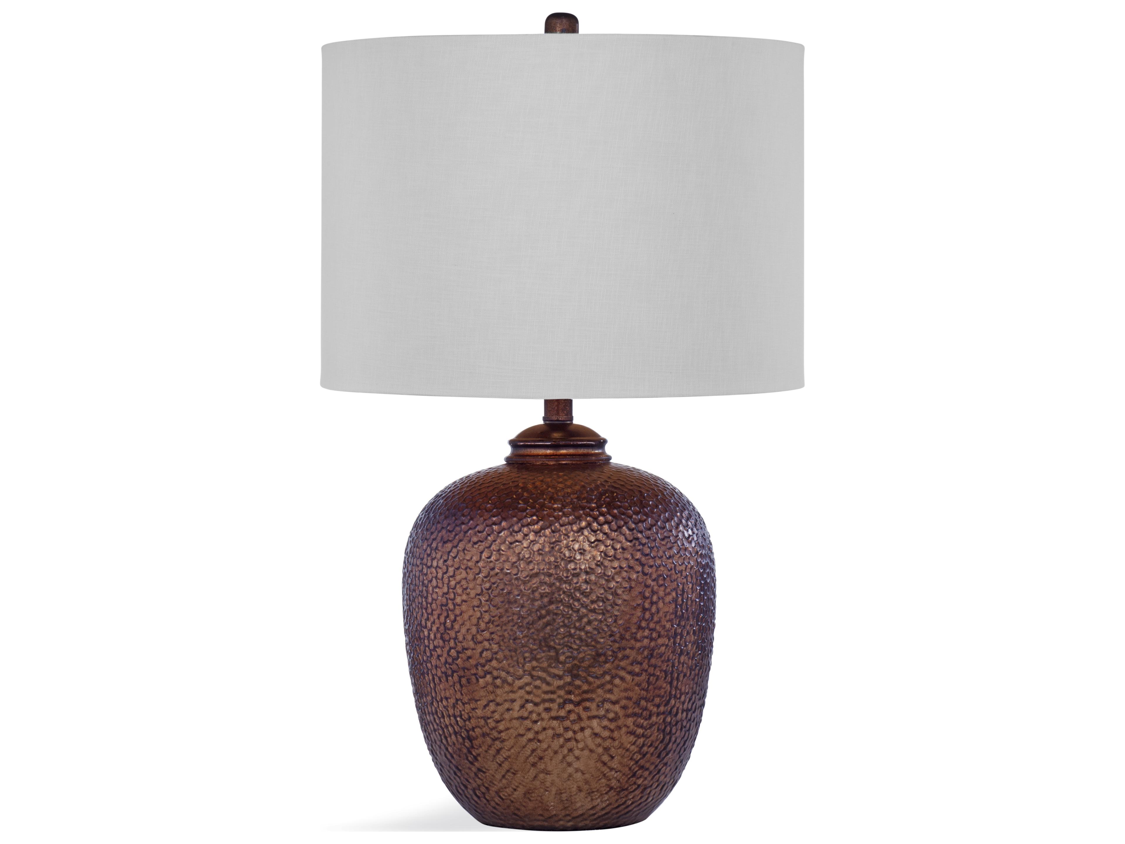 Bassett Mirror Trevor Antique Copper Glass Table Lamp