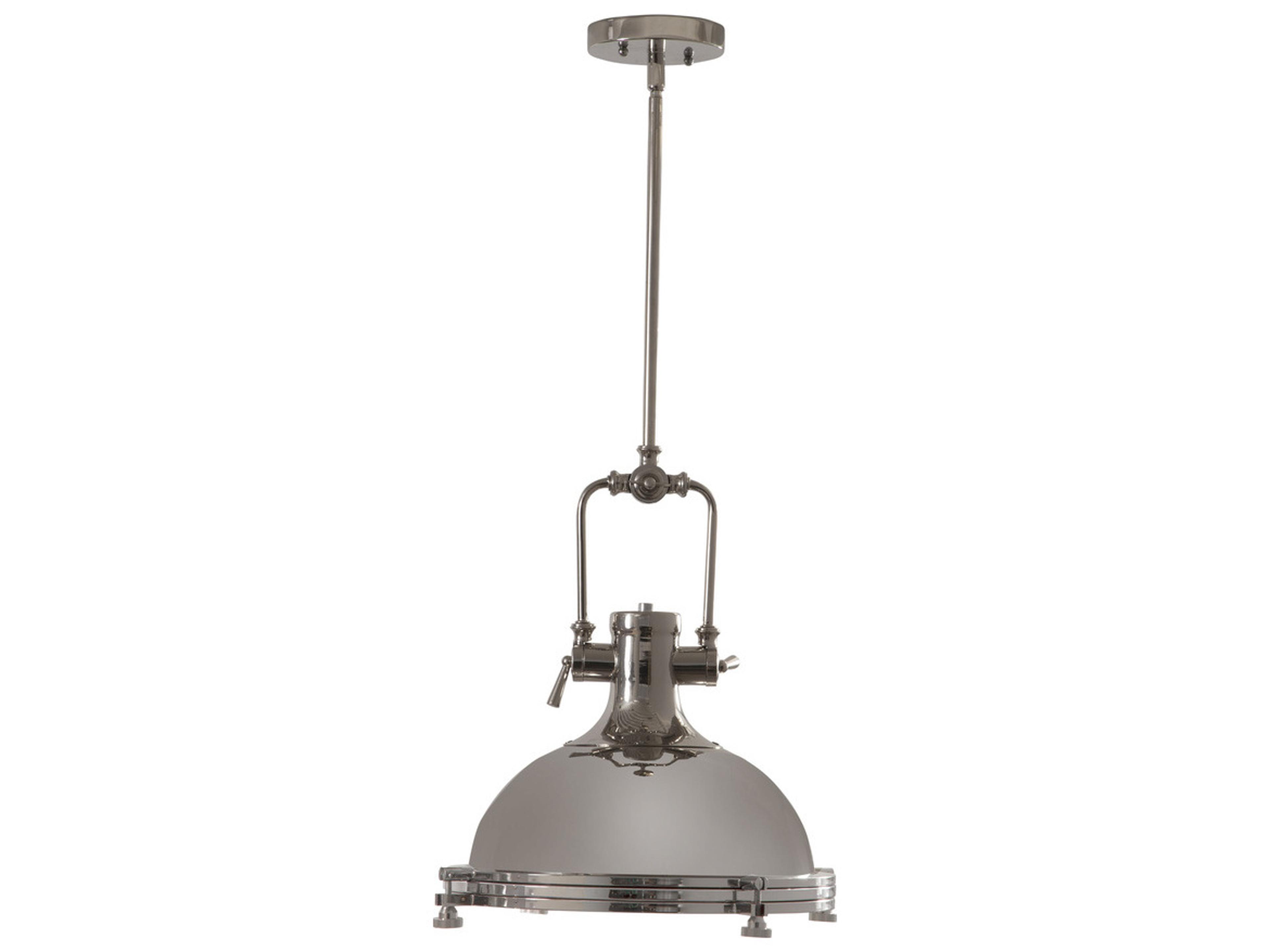 Bassett Mirror Metal Chrome Dome Pendant