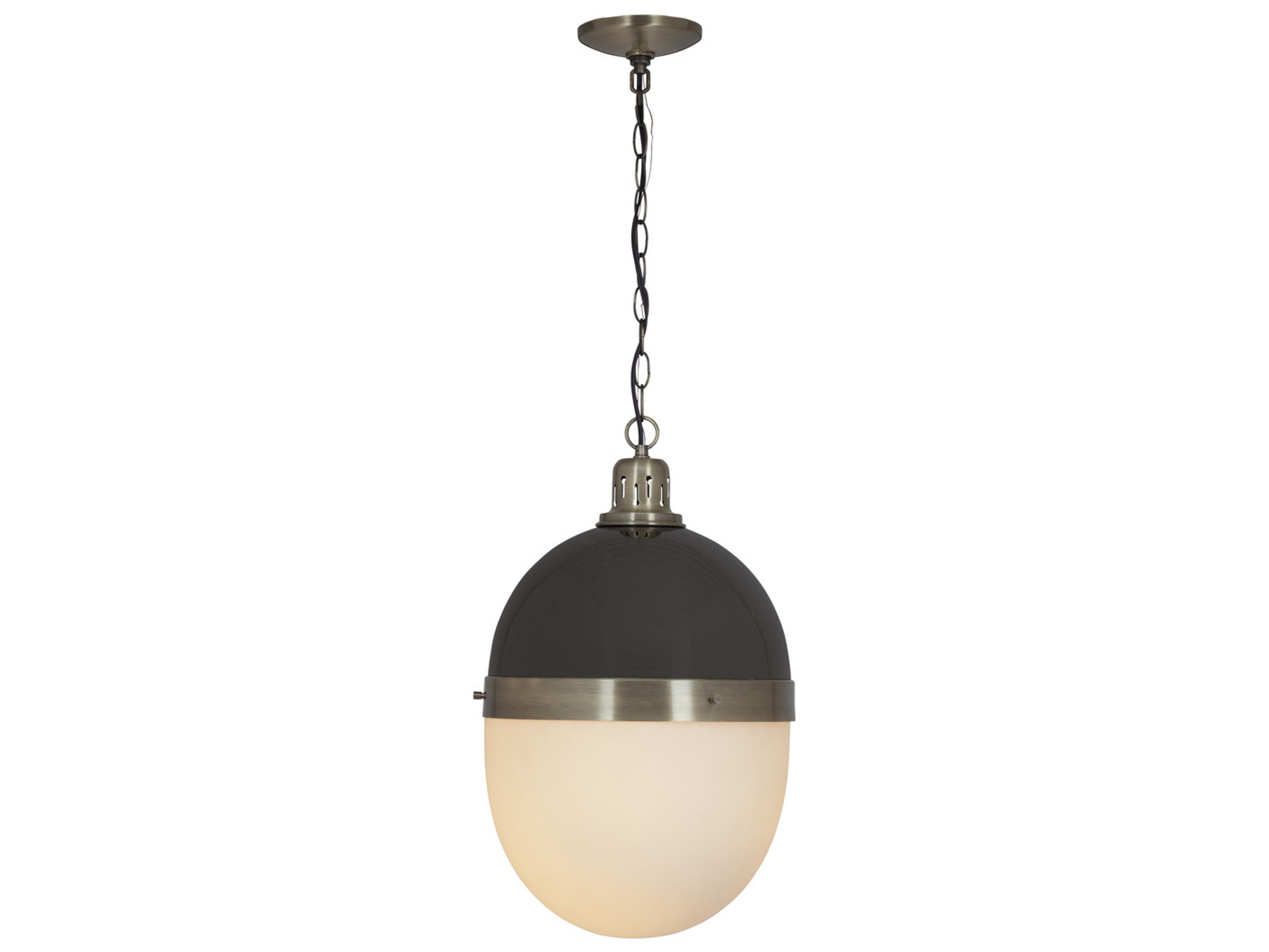 Bassett Mirror Metal Ant Brass Black Globe Pendant