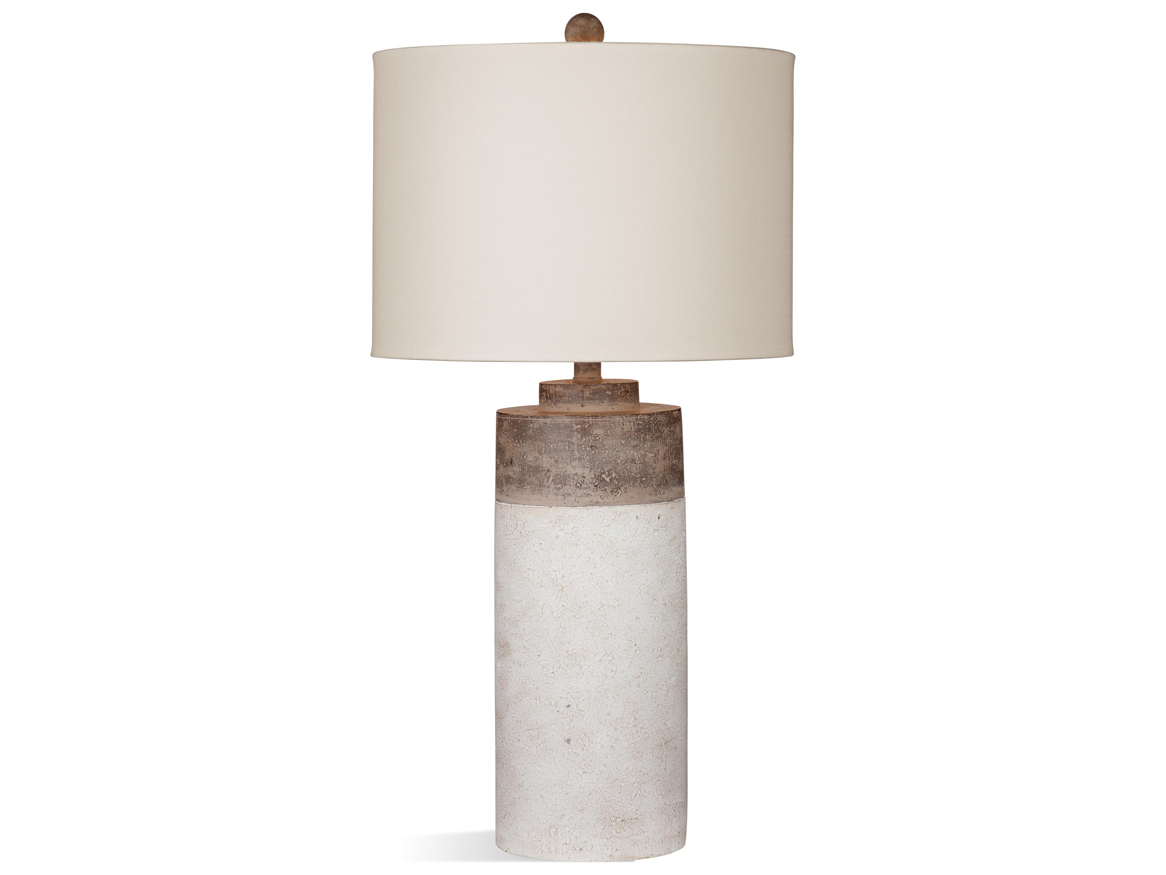 Bassett Mirror White & Beige Brown Buffet Lamp