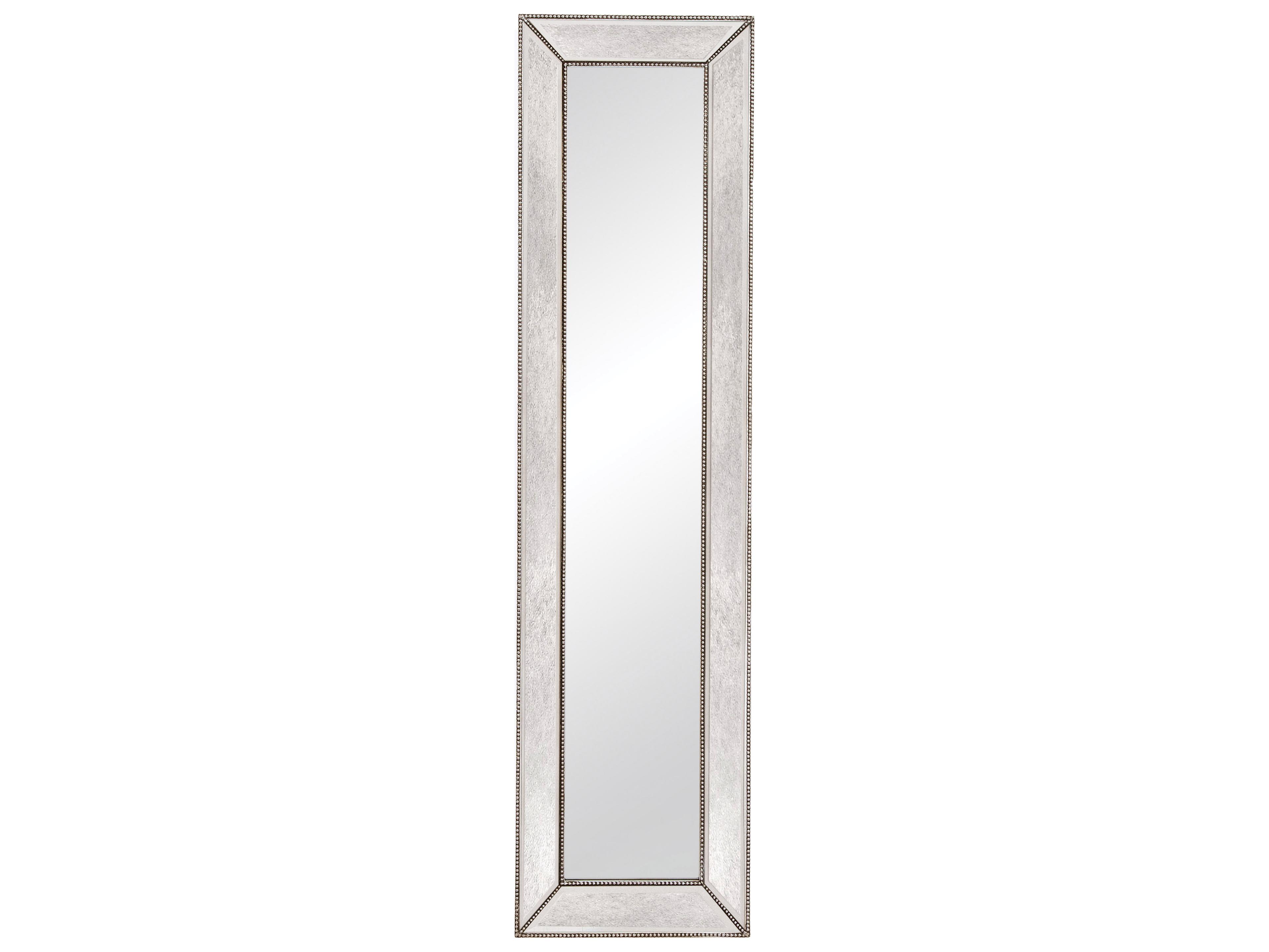 Bassett Mirror Hollywood Glam Beaded Rectangular Floor Leaner Mirror