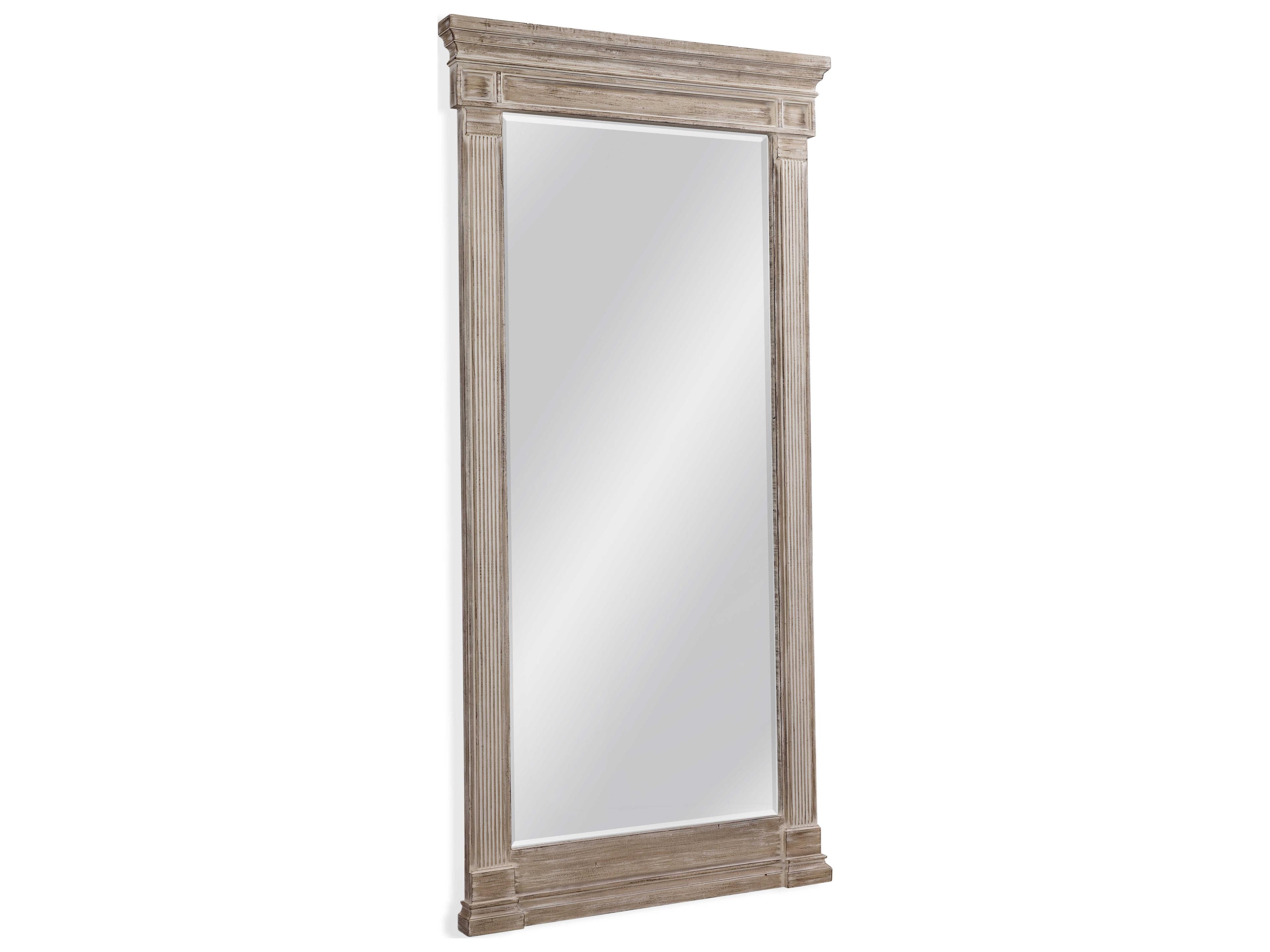 Bassett Mirror Ione Distressed Gray Floor Rectangular