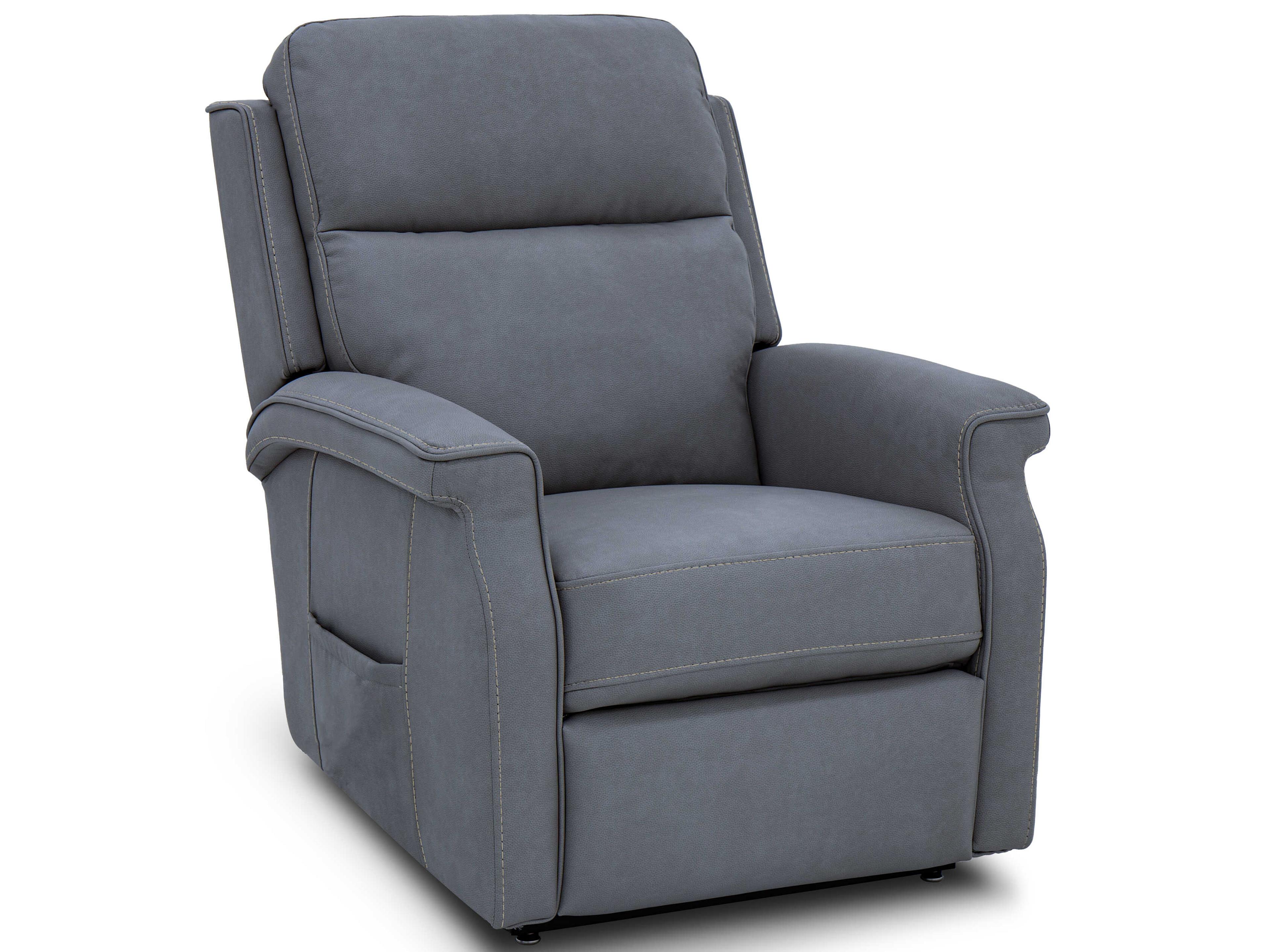 Barcalounger Lux Recline & Lift Lena Cappriccio Slate Gray Upholstered Recliner