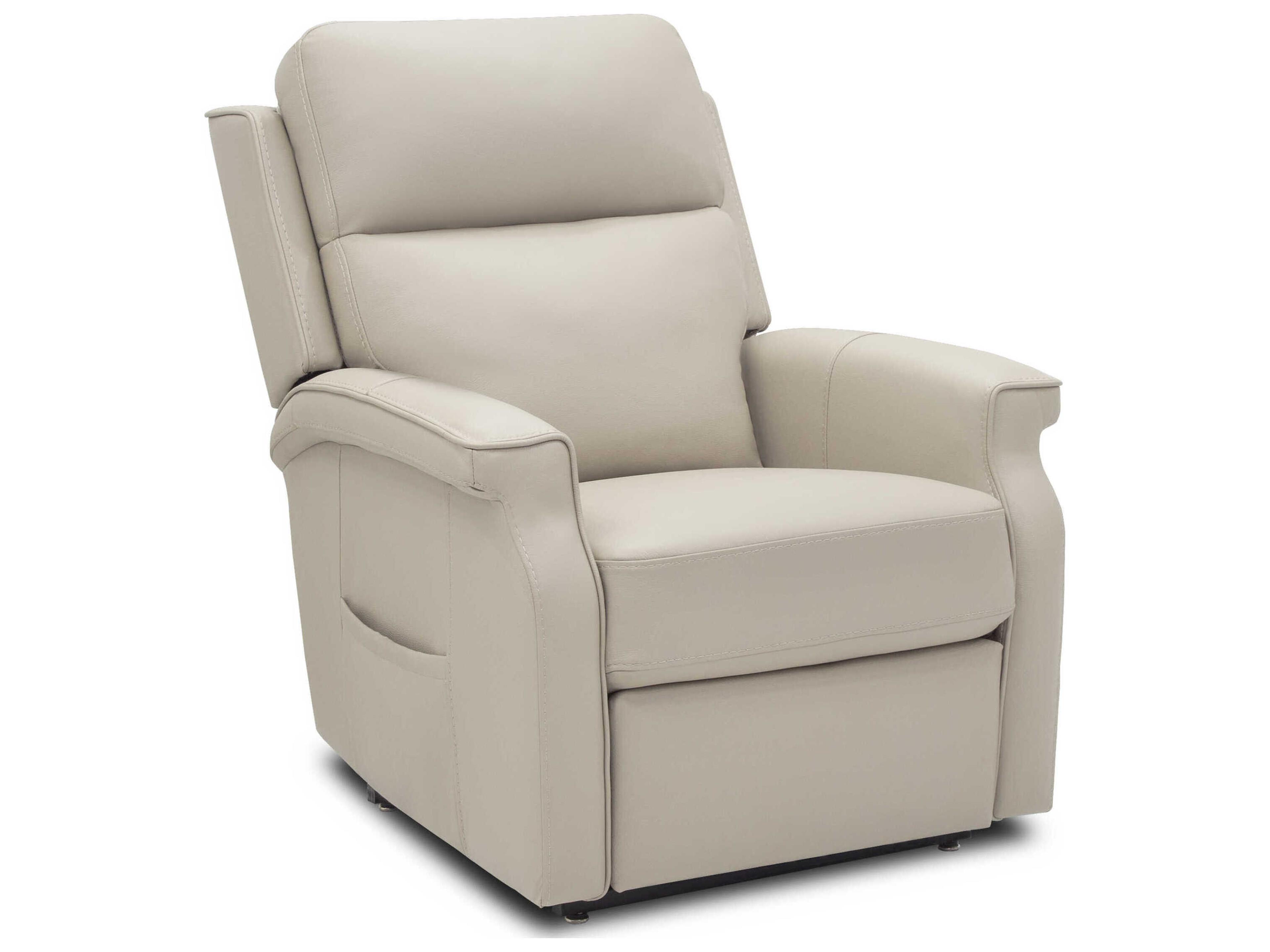 Barcalounger Lux Recline & Lift Lena Rainer Dove Beige Upholstered Recliner