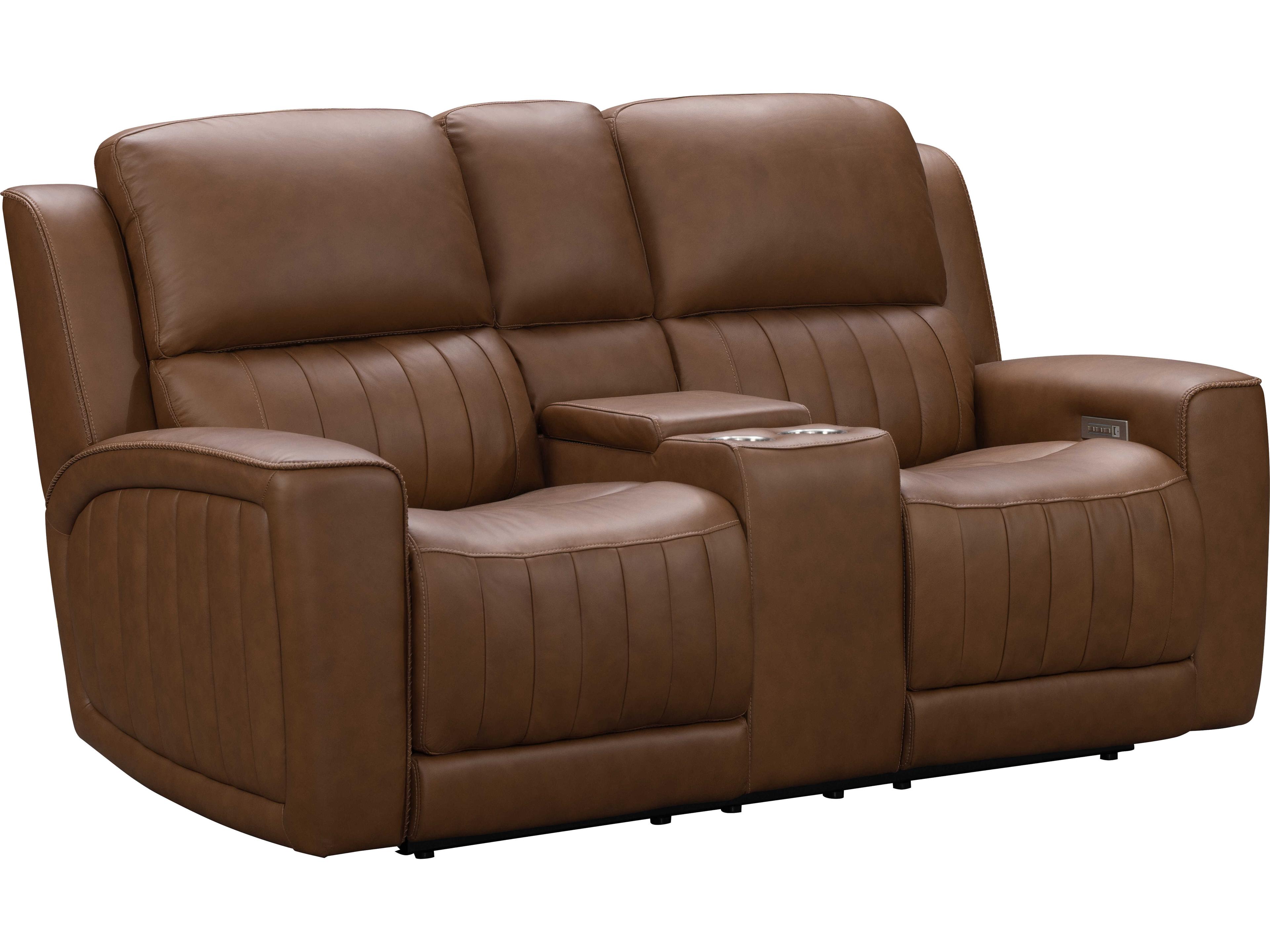 Barcalounger Zero Gravity Pierce Homerun Cinnamon Brown Faux Leather Loveseat