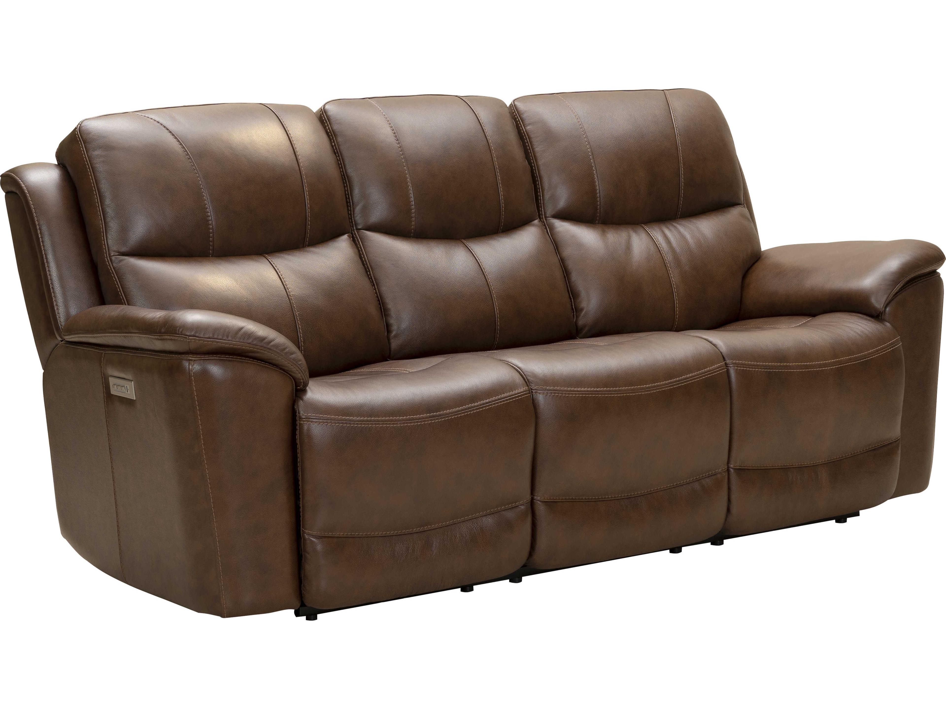 Barcalounger Modern Expressions Kaden Jarod Brown Faux Leather Sofa