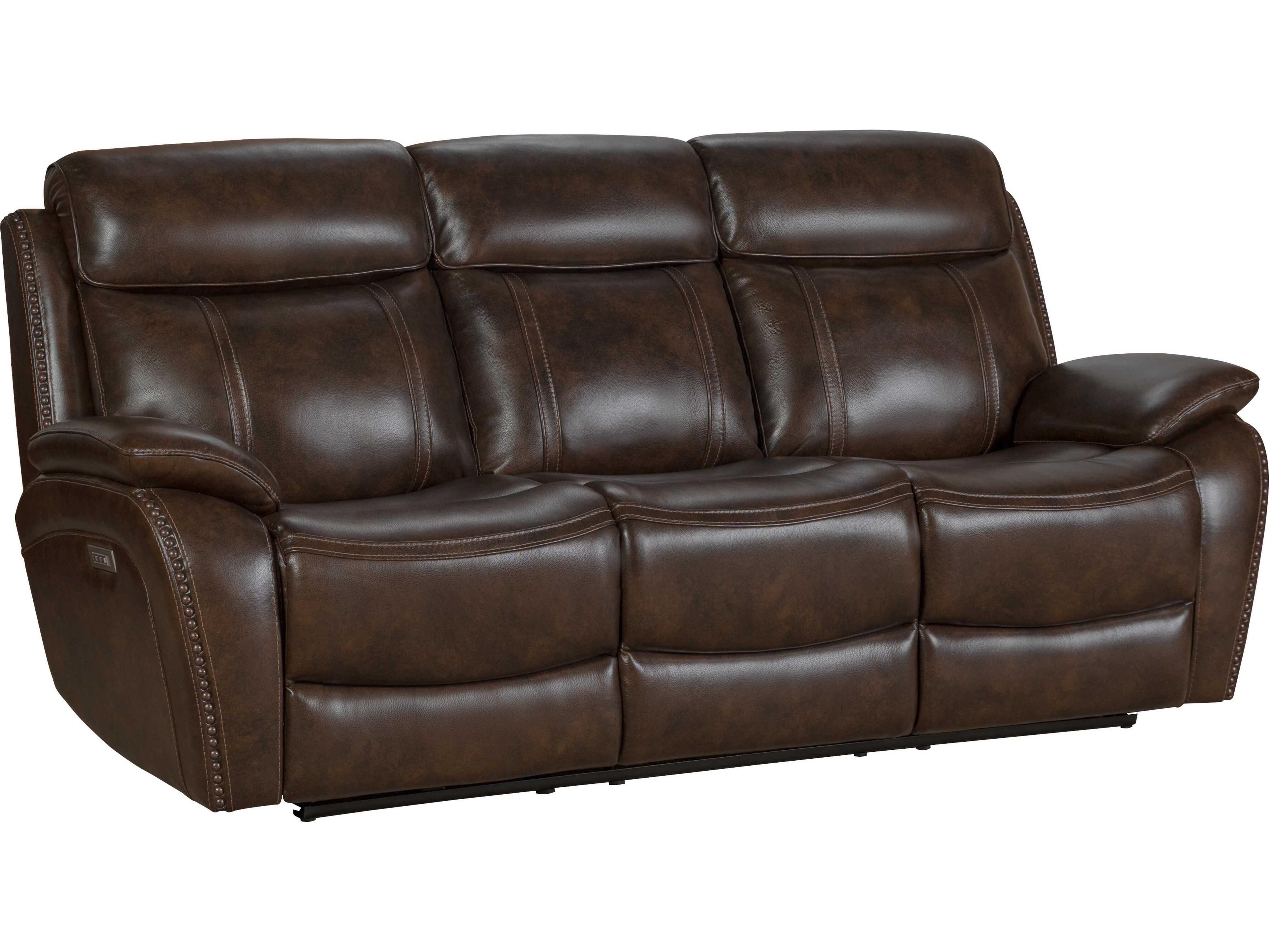 Barcalounger Modern Expressions Sandover Brown Faux Leather Sofa