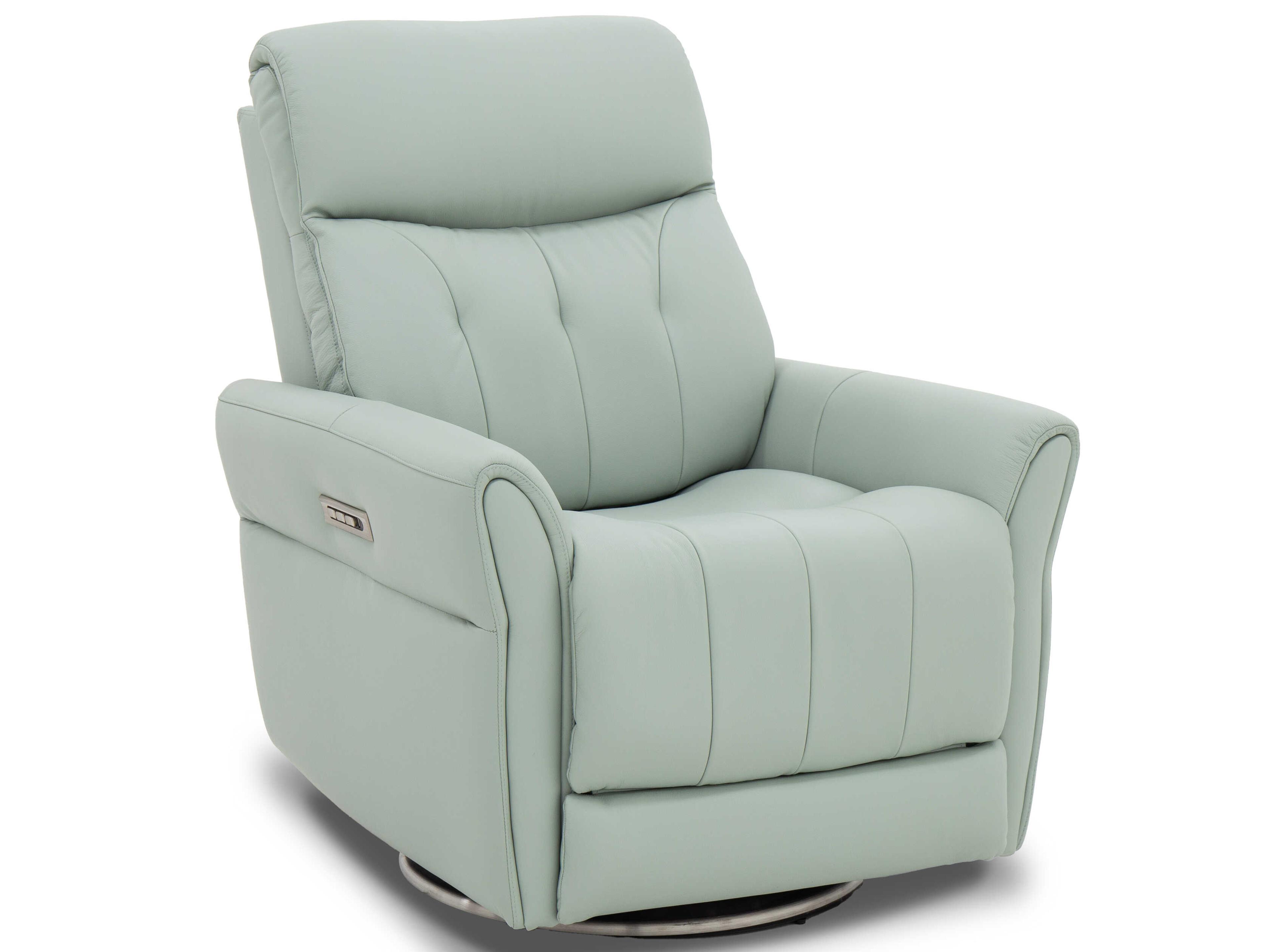 Barcalounger Modern Expressions Mae Sorrento Spa Green Faux Leather Recliner