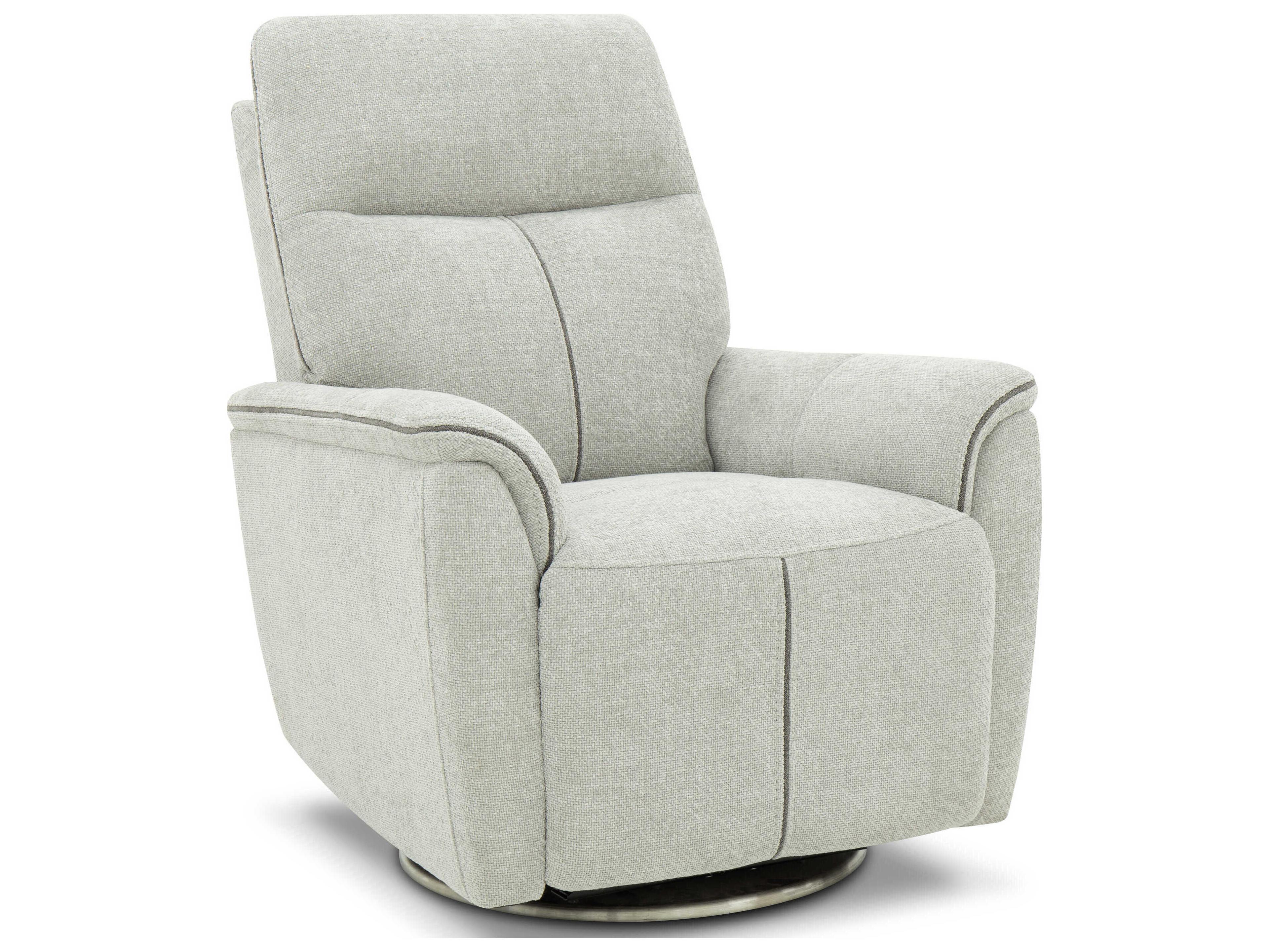 Barcalounger Casual Comforts Mable Maze Dove Trento Pewter Welt Gray Upholstered Recliner