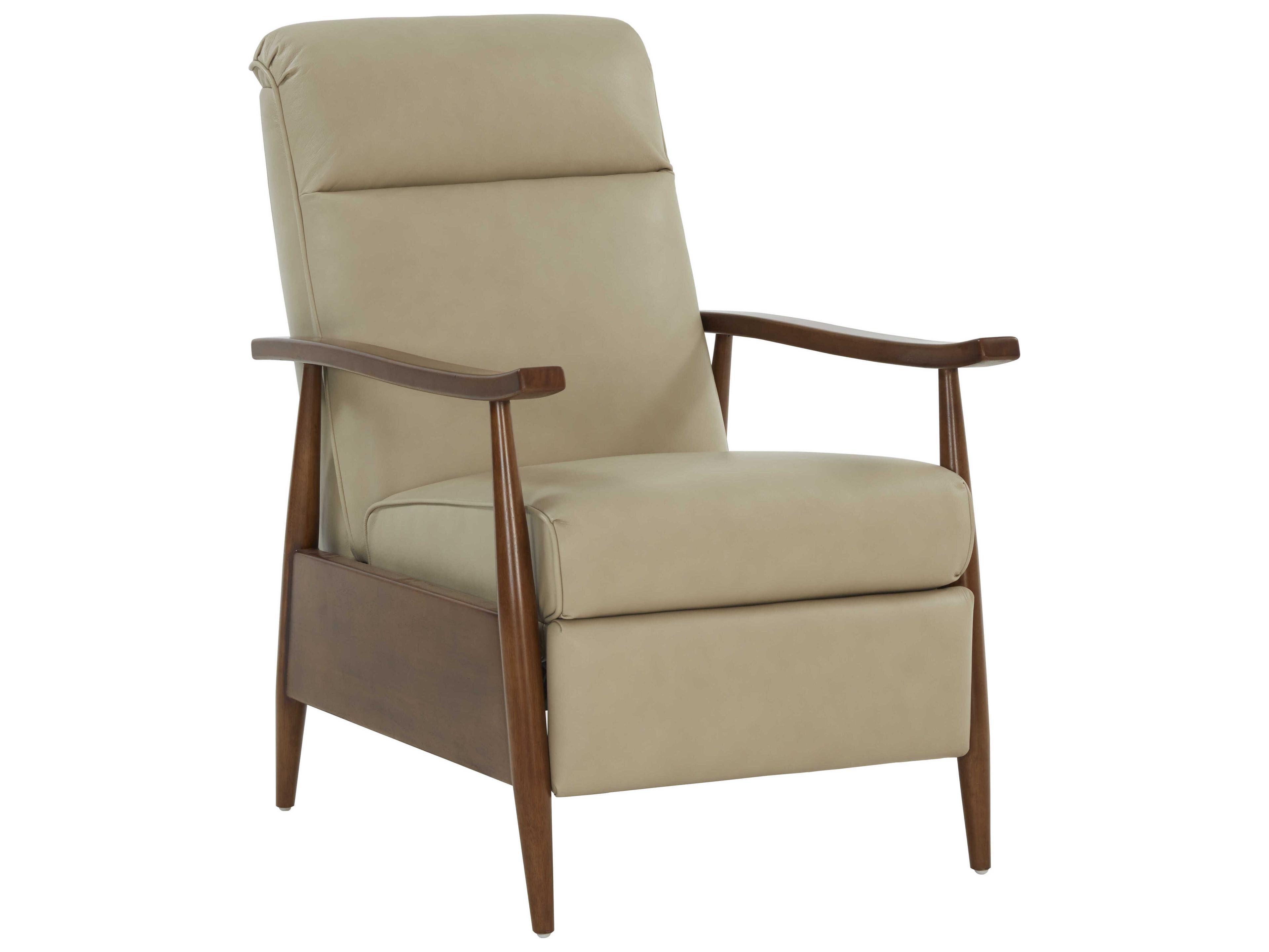 Barcalounger Woodlands Hampton Shoreham Cream Leather Recliner