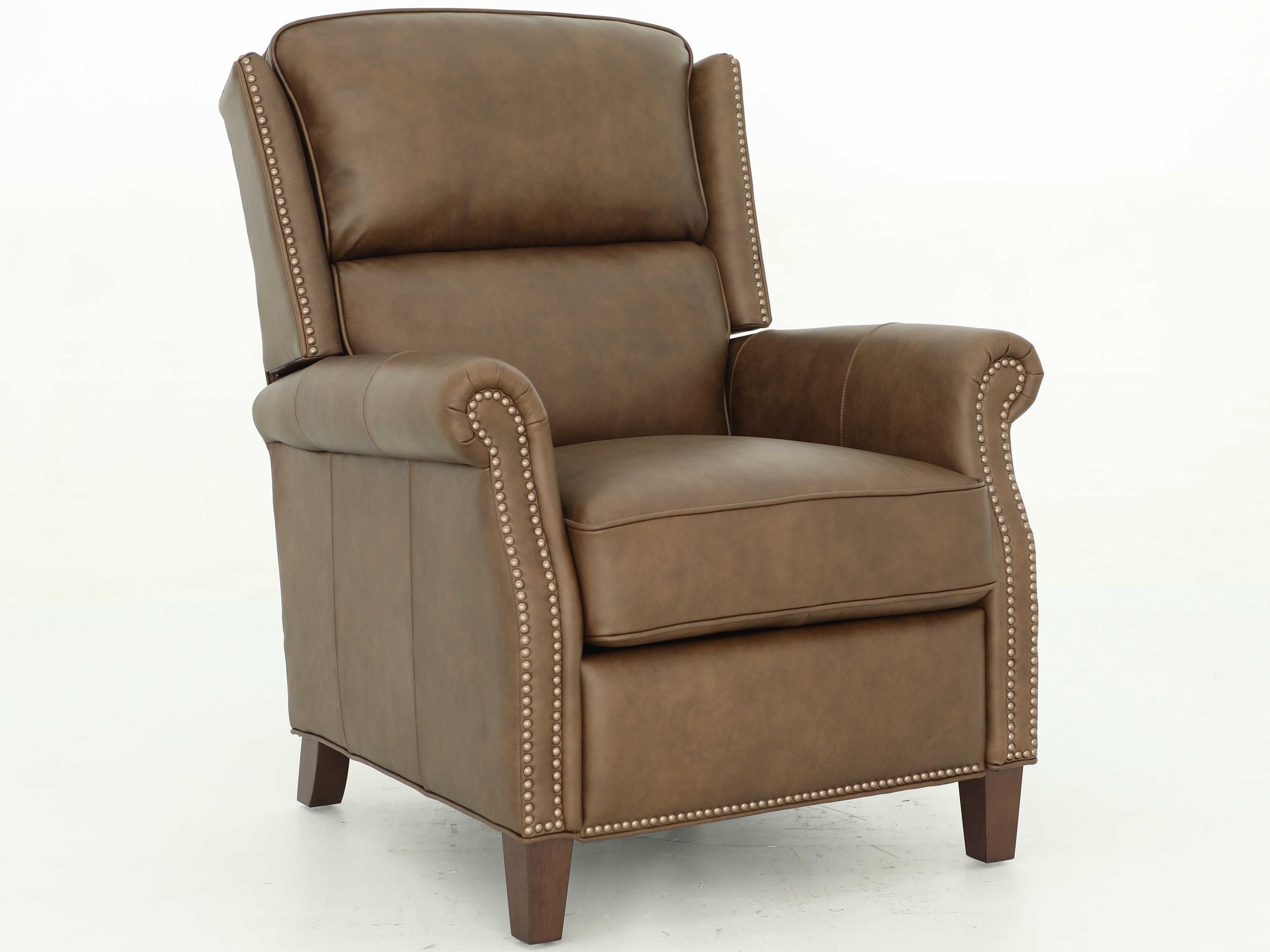 Barcalounger Vintage Shasta Oasis Walnut Brown Leather Recliner