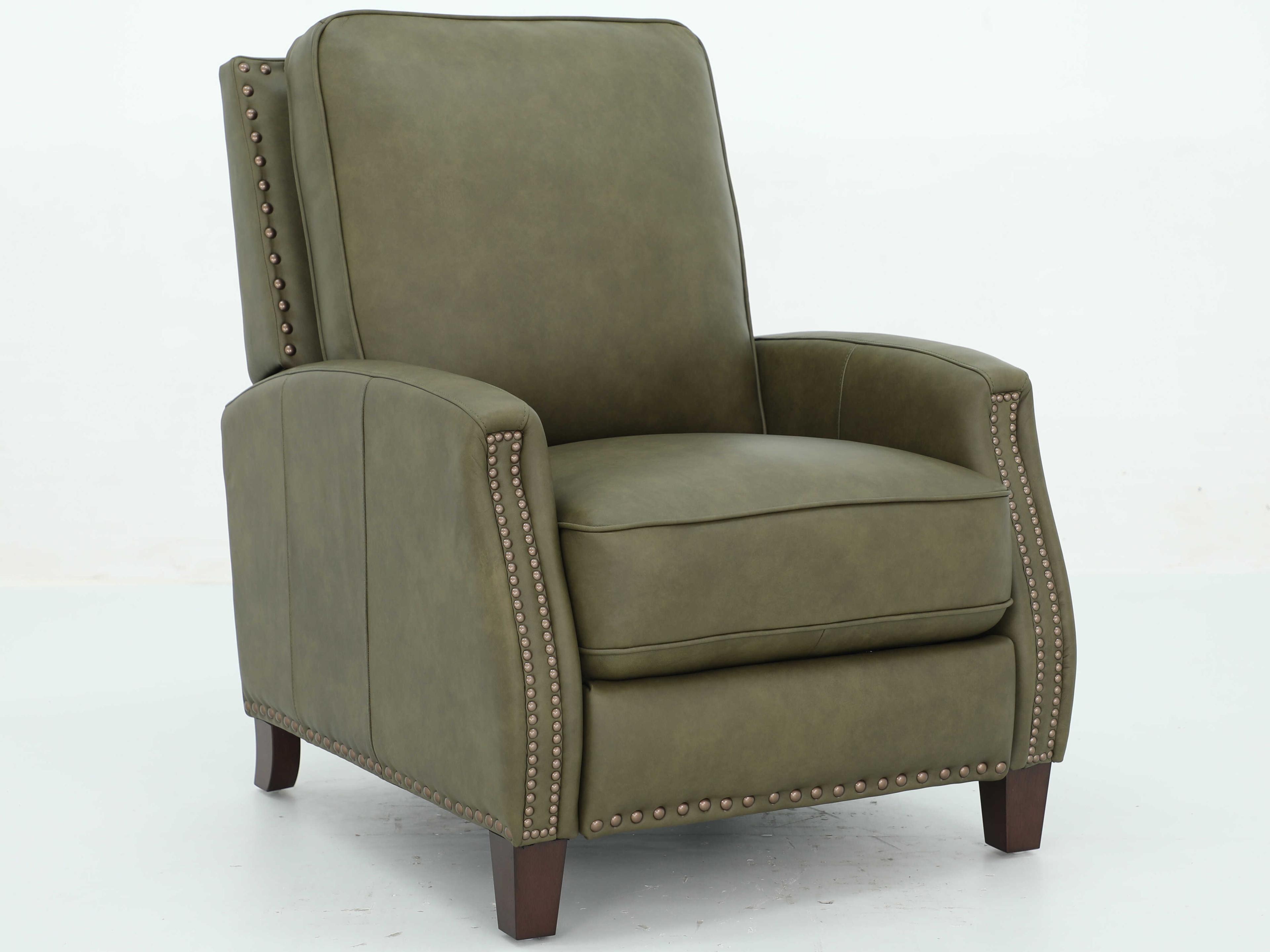 Barcalounger Vintage Melrose Oasis Olive Green Leather Recliner