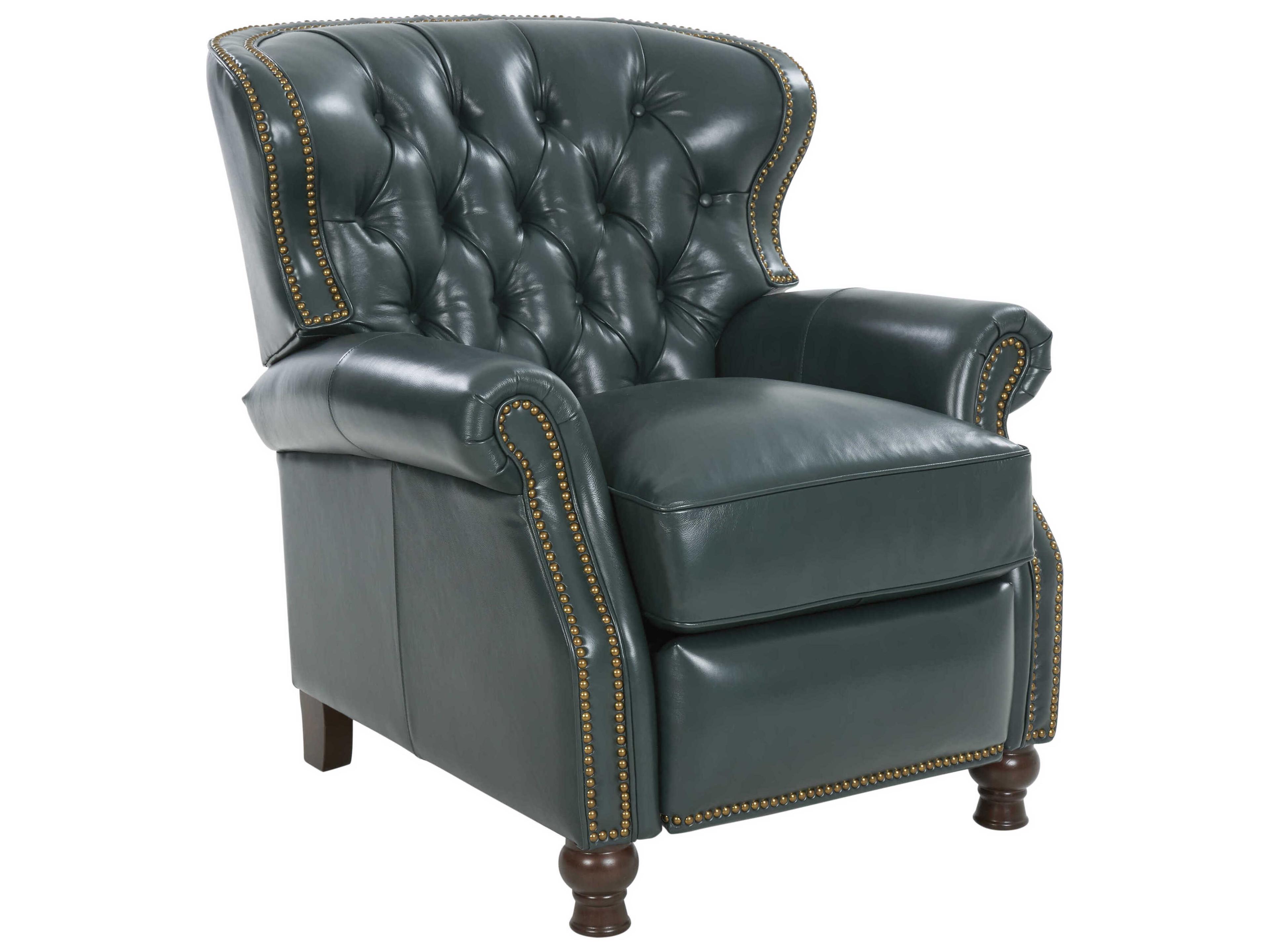 Barcalounger Vintage Presidential Highland Emerald Green Leather Recliner