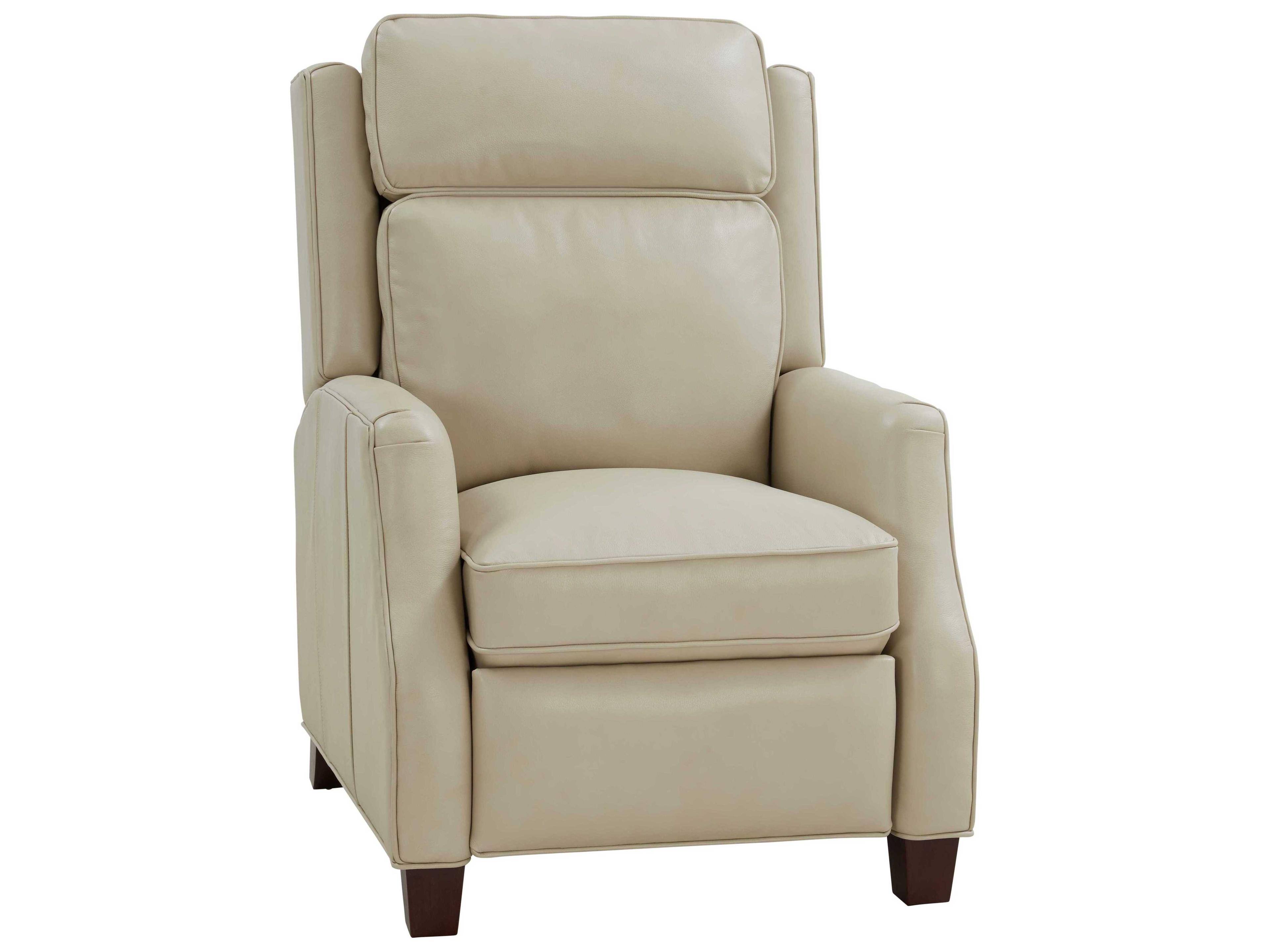 Barcalounger Vintage Nixon Barone Parchment Tan Leather Recliner