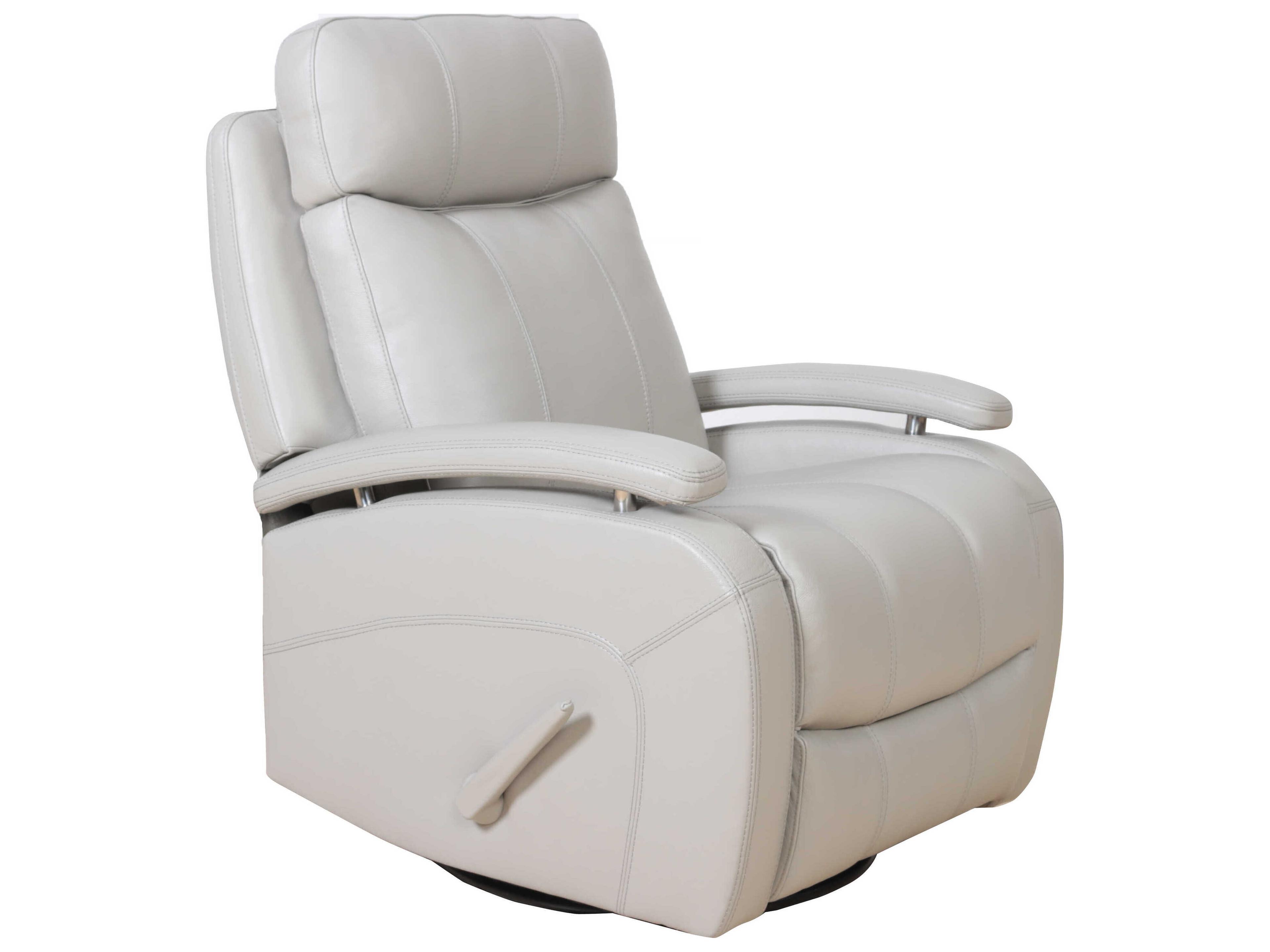 Barcalounger Modern Expressions Duffy Gable Dove White Faux Leather Recliner