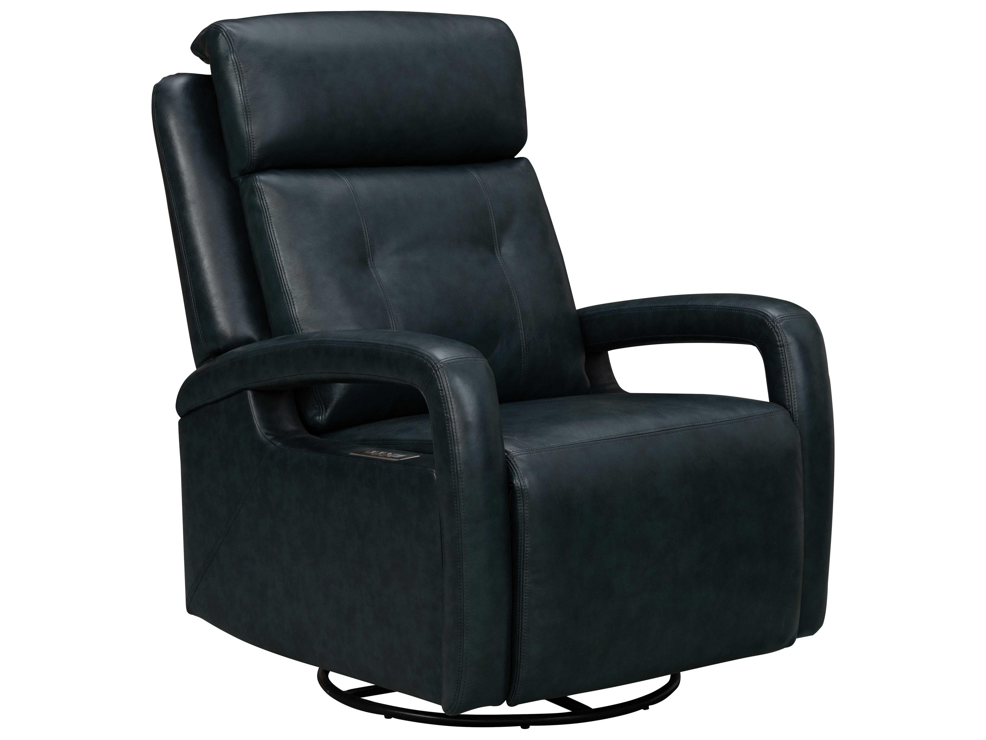 Barcalounger Modern Expressions Gilbert Traci Midnight Blue Faux Leather Recliner