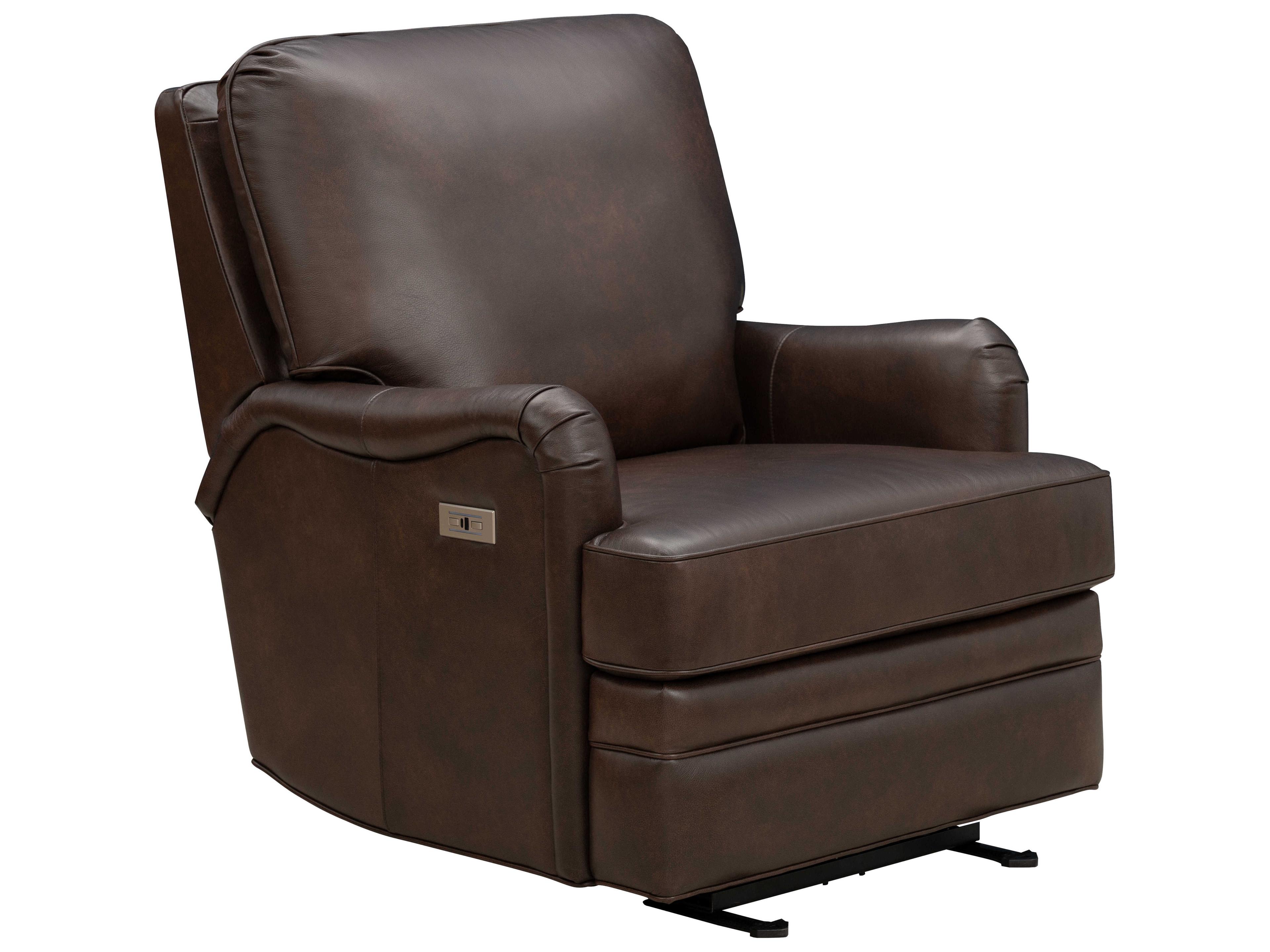 Barcalounger Vintage Scarlett Creede Fudge Brown Leather Recliner