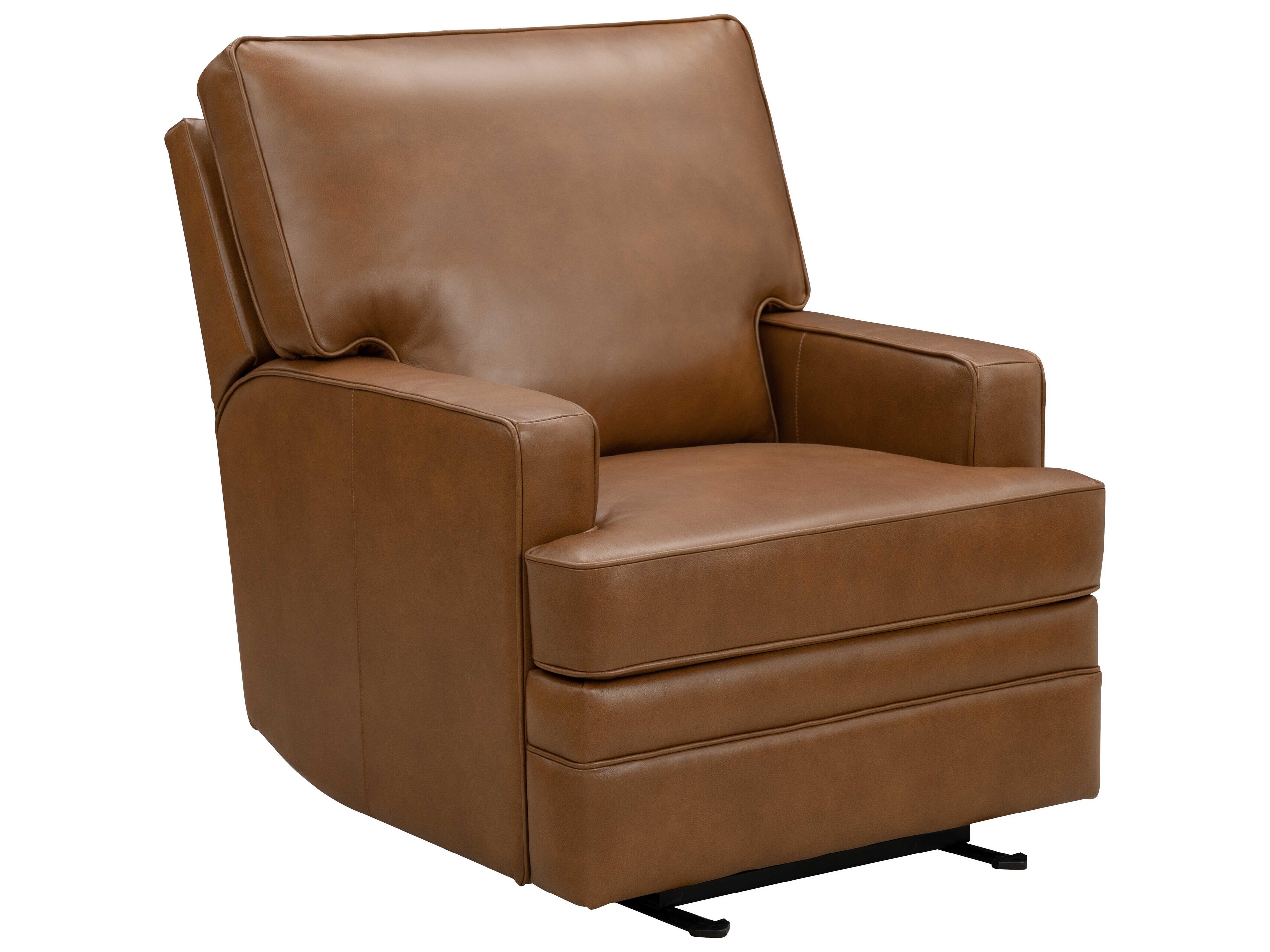 Barcalounger Vintage Hazel Elwood Saddle Brown Leather Recliner
