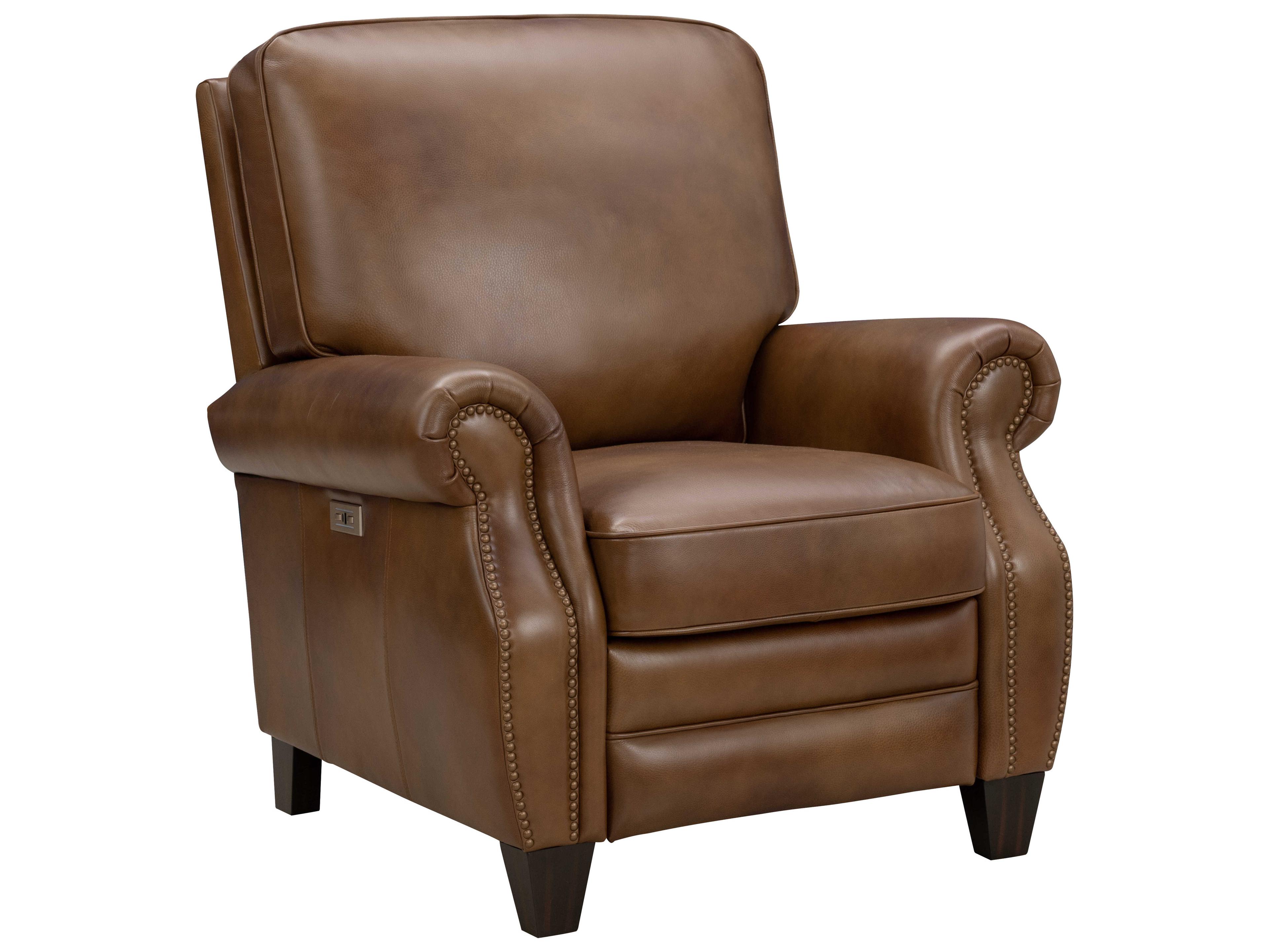 Barcalounger Vintage Briarwood Wenlock Tawny Brown Leather Recliner