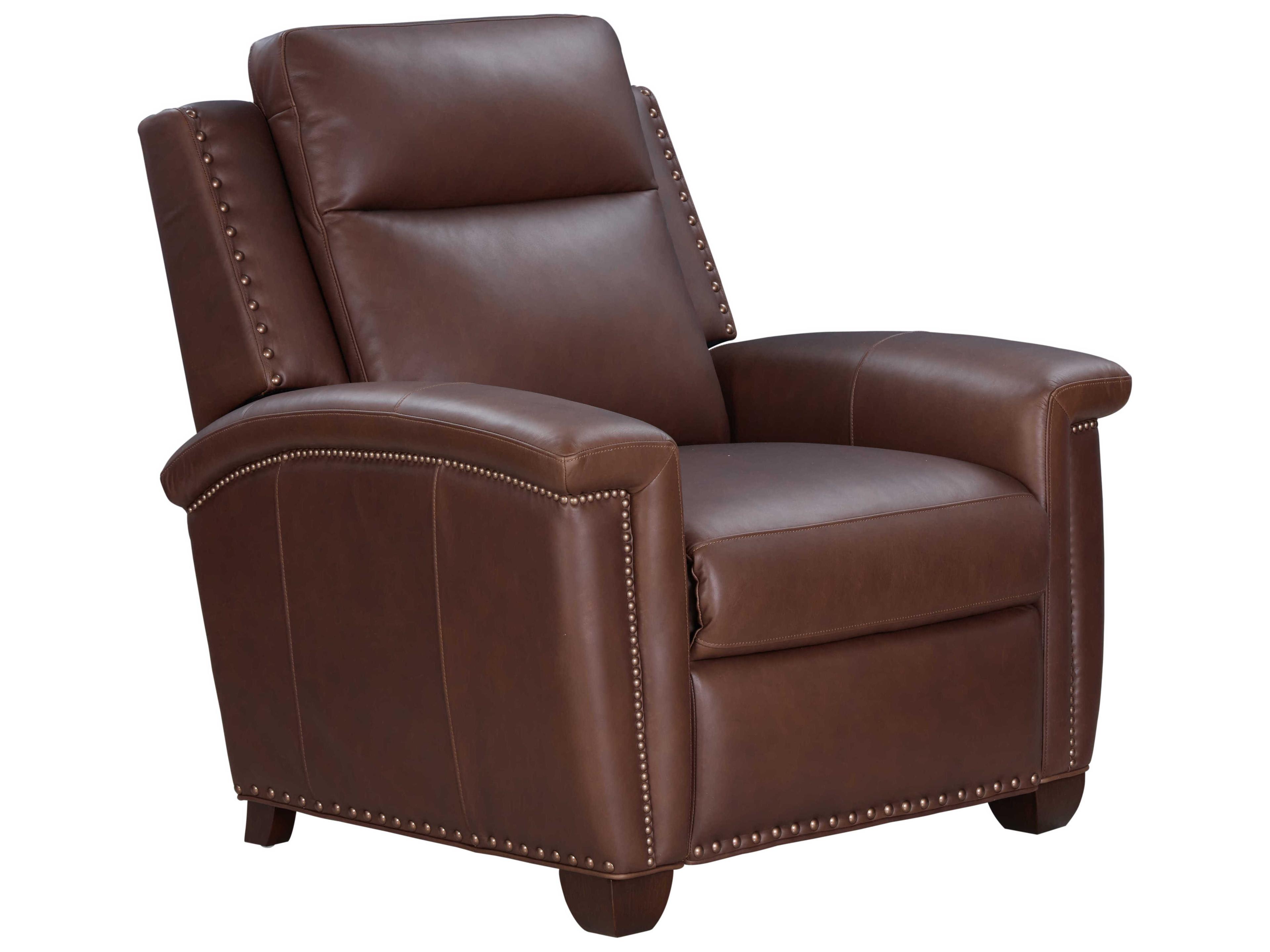Barcalounger Vintage Briar Clifton Chocolate Brown Leather Recliner