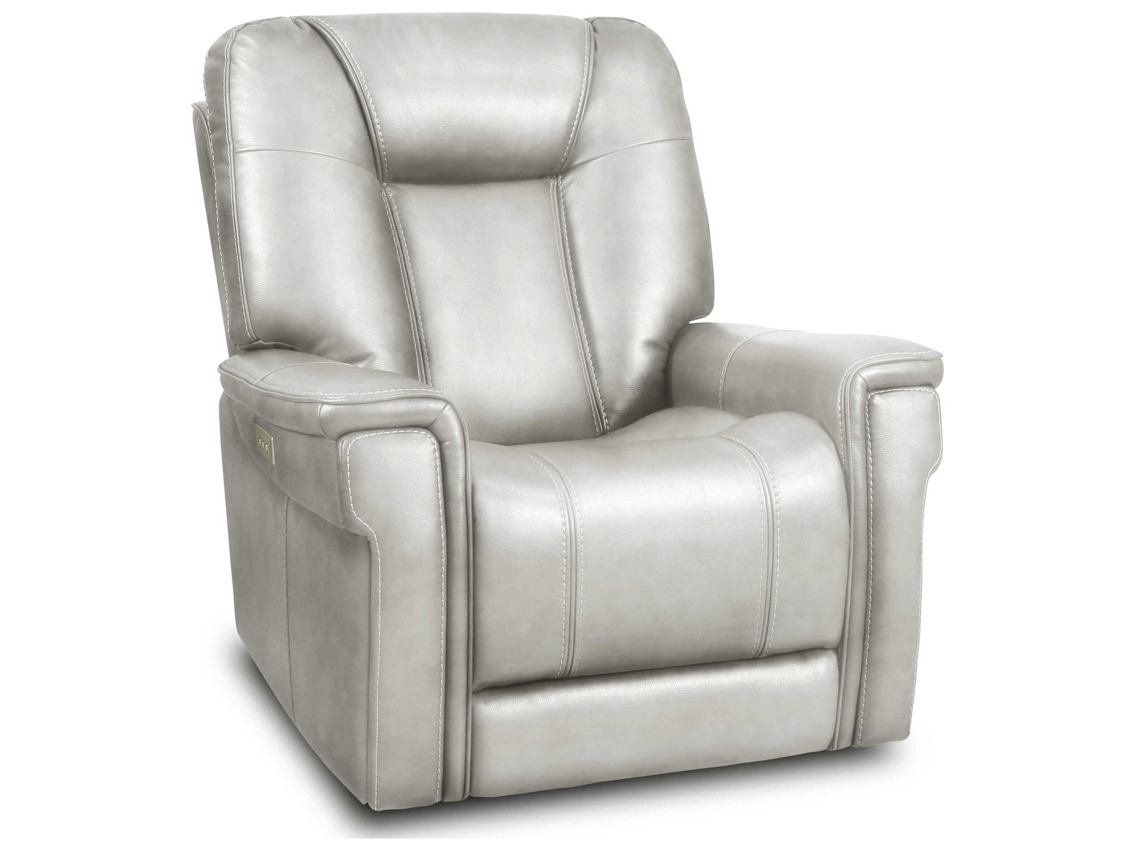 Barcalounger Modern Expressions Sanibel Rainer Dove Silver Faux Leather Recliner
