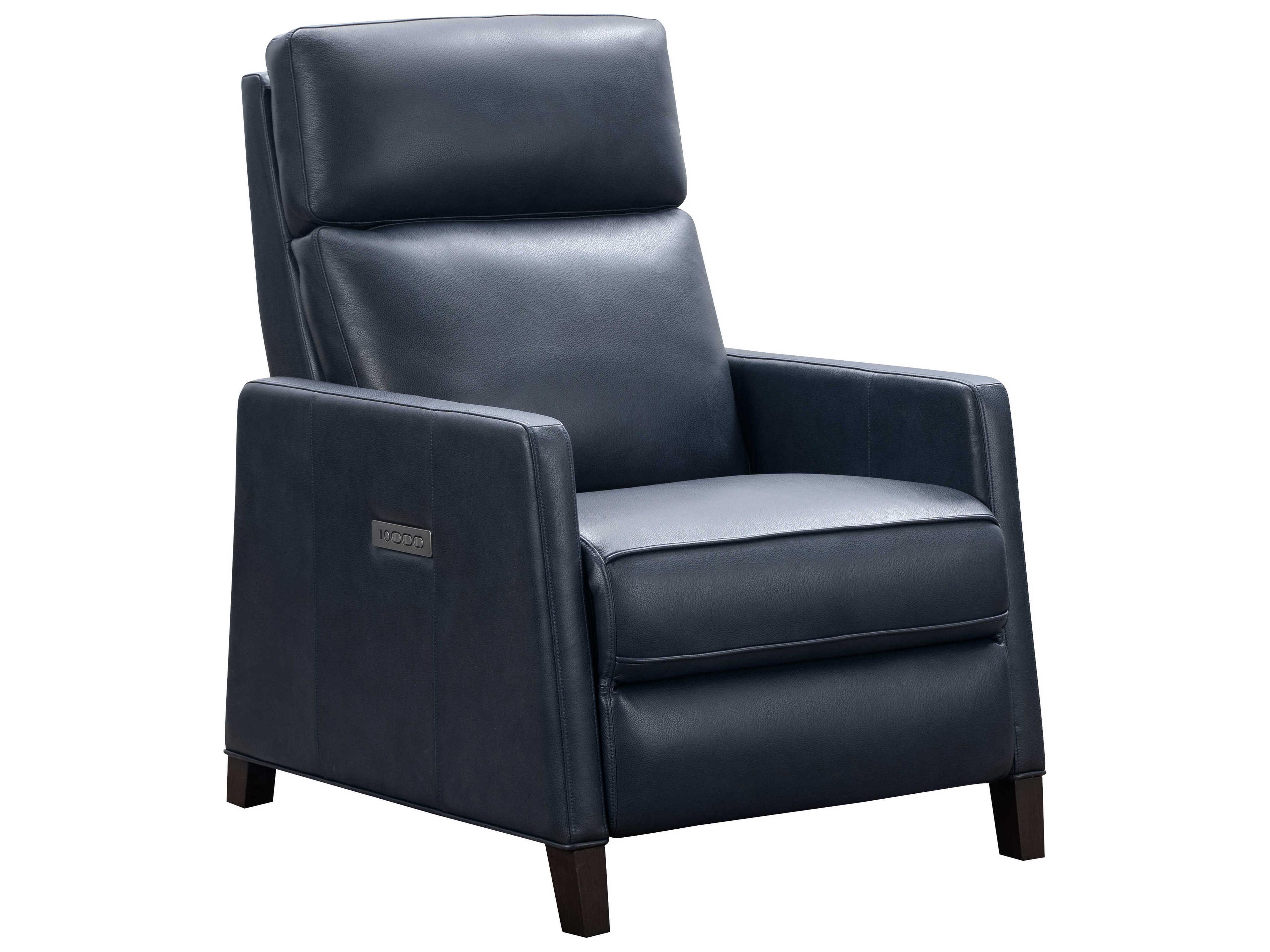 Barcalounger Zero Gravity James Barone Navy Blue Leather Recliner