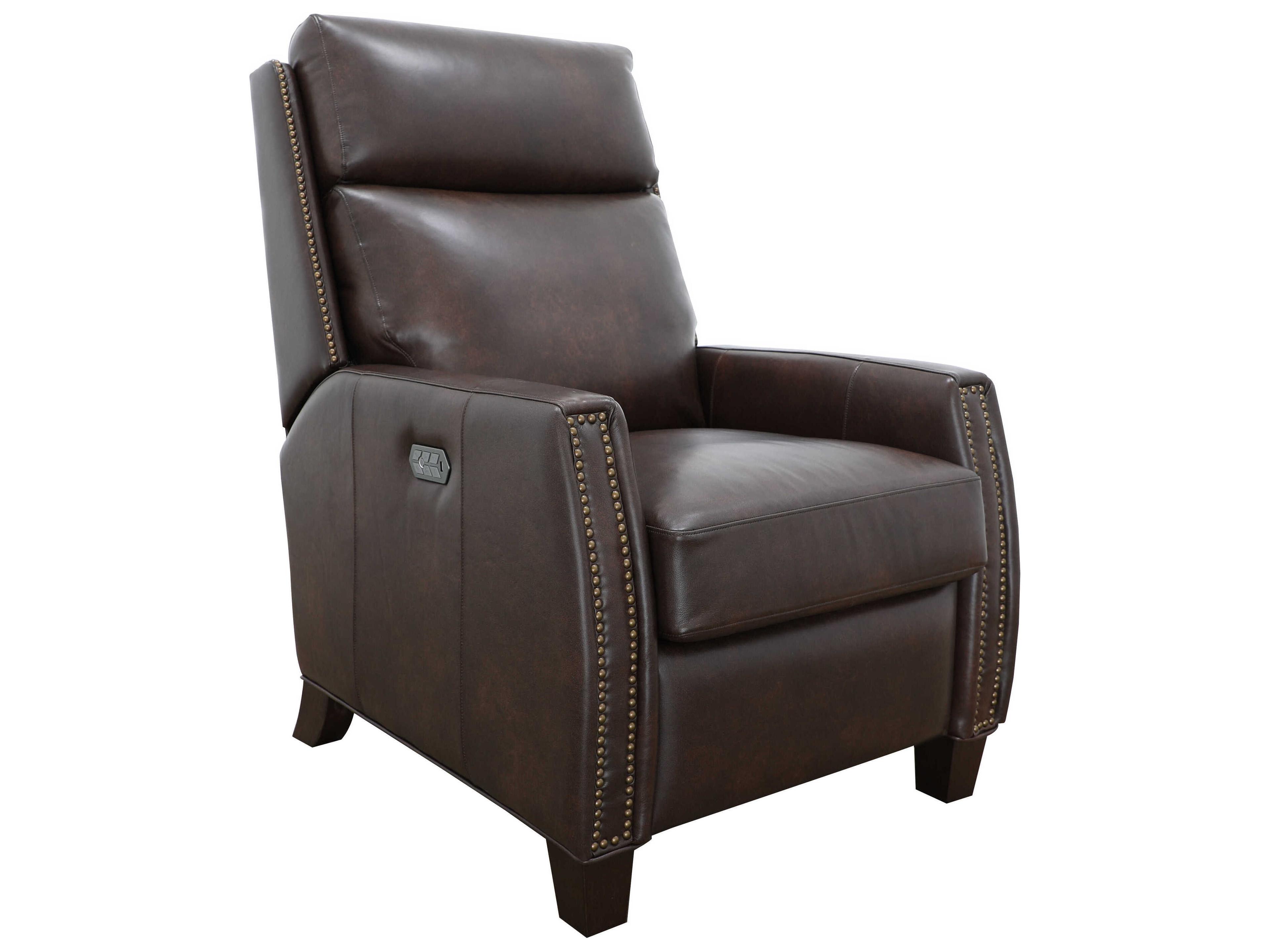 Barcalounger Vintage Anaheim Creede Fudge Brown Leather Recliner