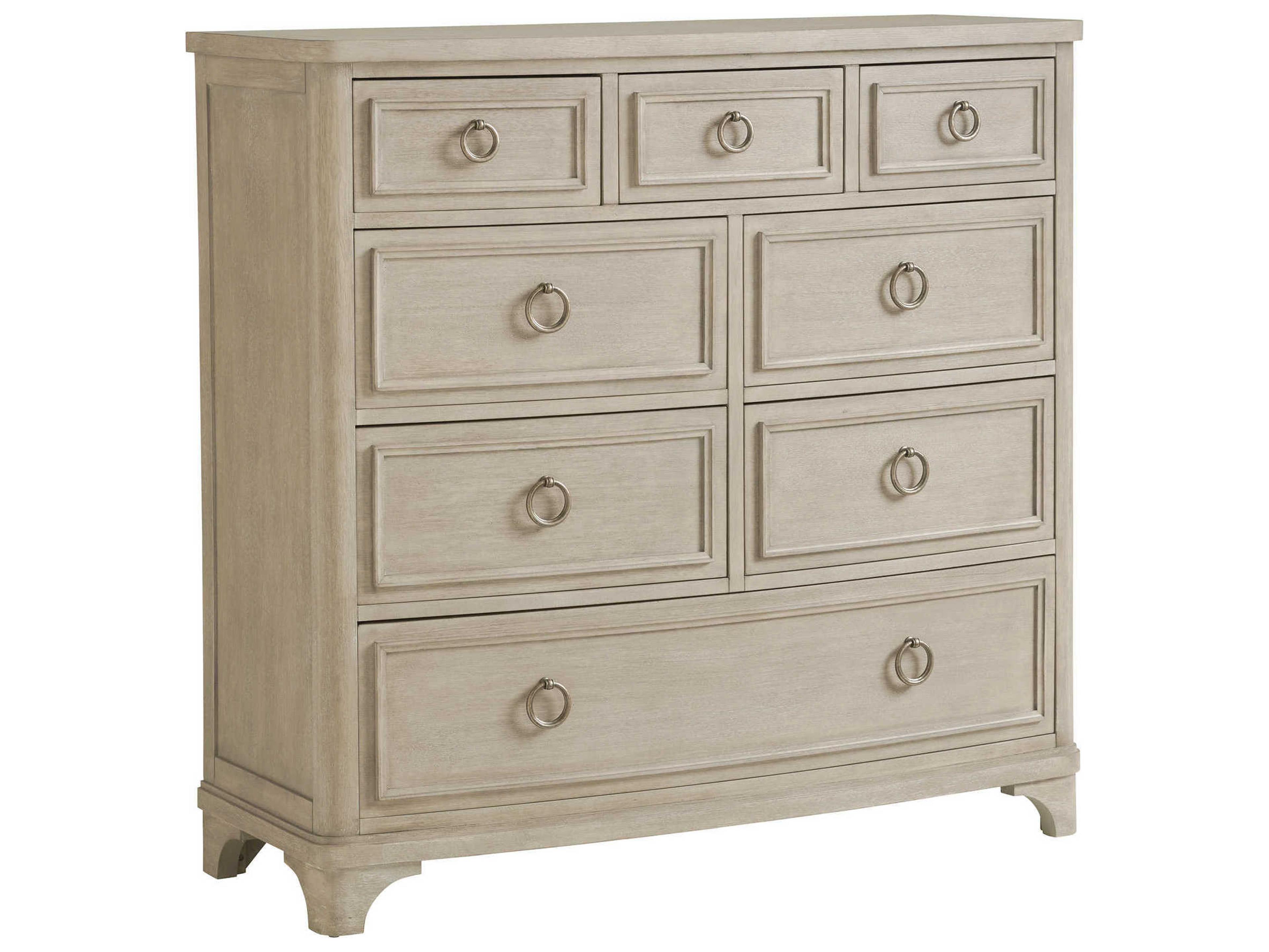 Malibu 8-Drawers White Accent Chest
