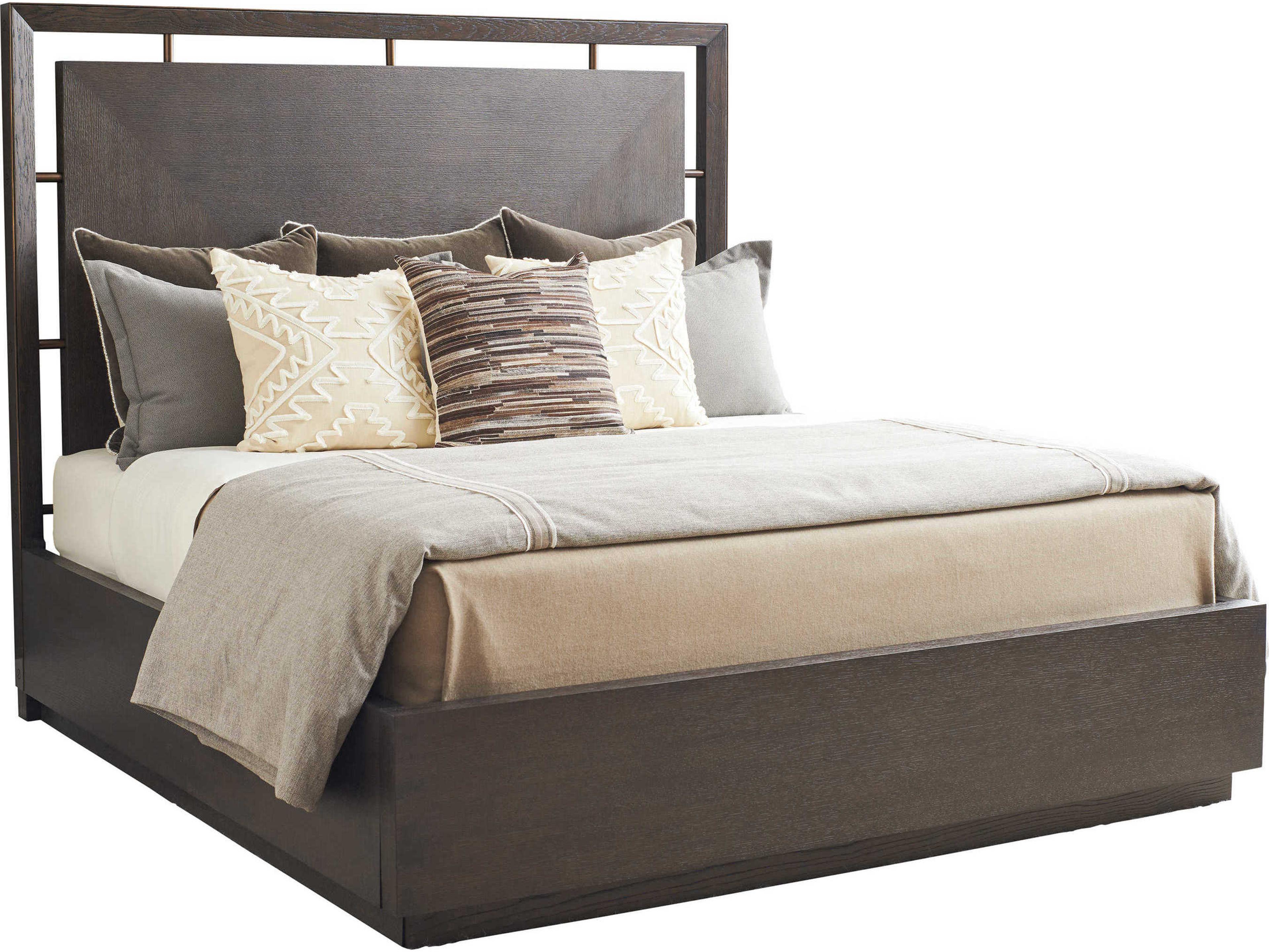 Barclay Butera Park City Sundance Brown Wood California King Panel Bed