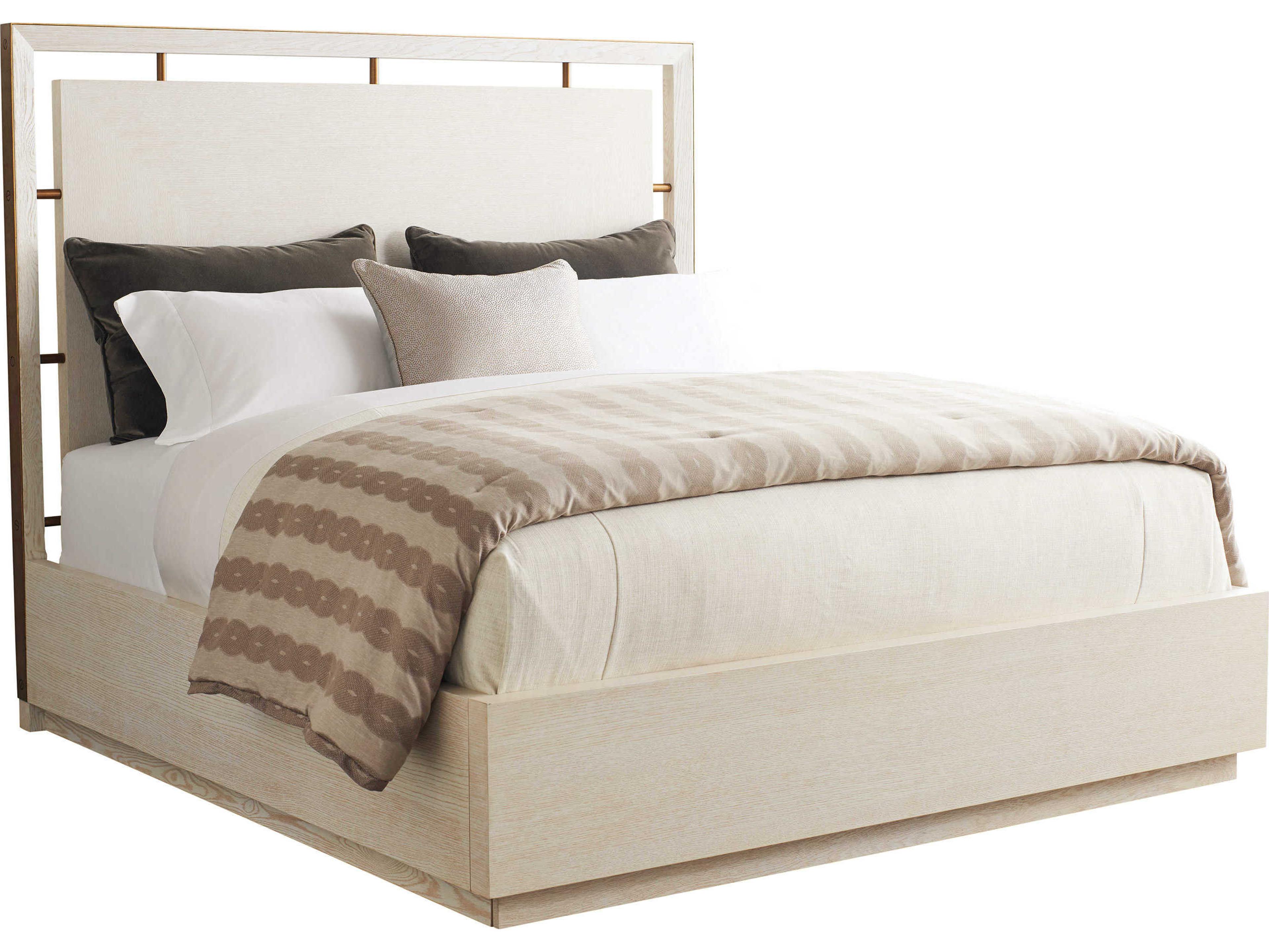 Barclay Butera Carmel Post Ranch White Wood California King Panel Bed