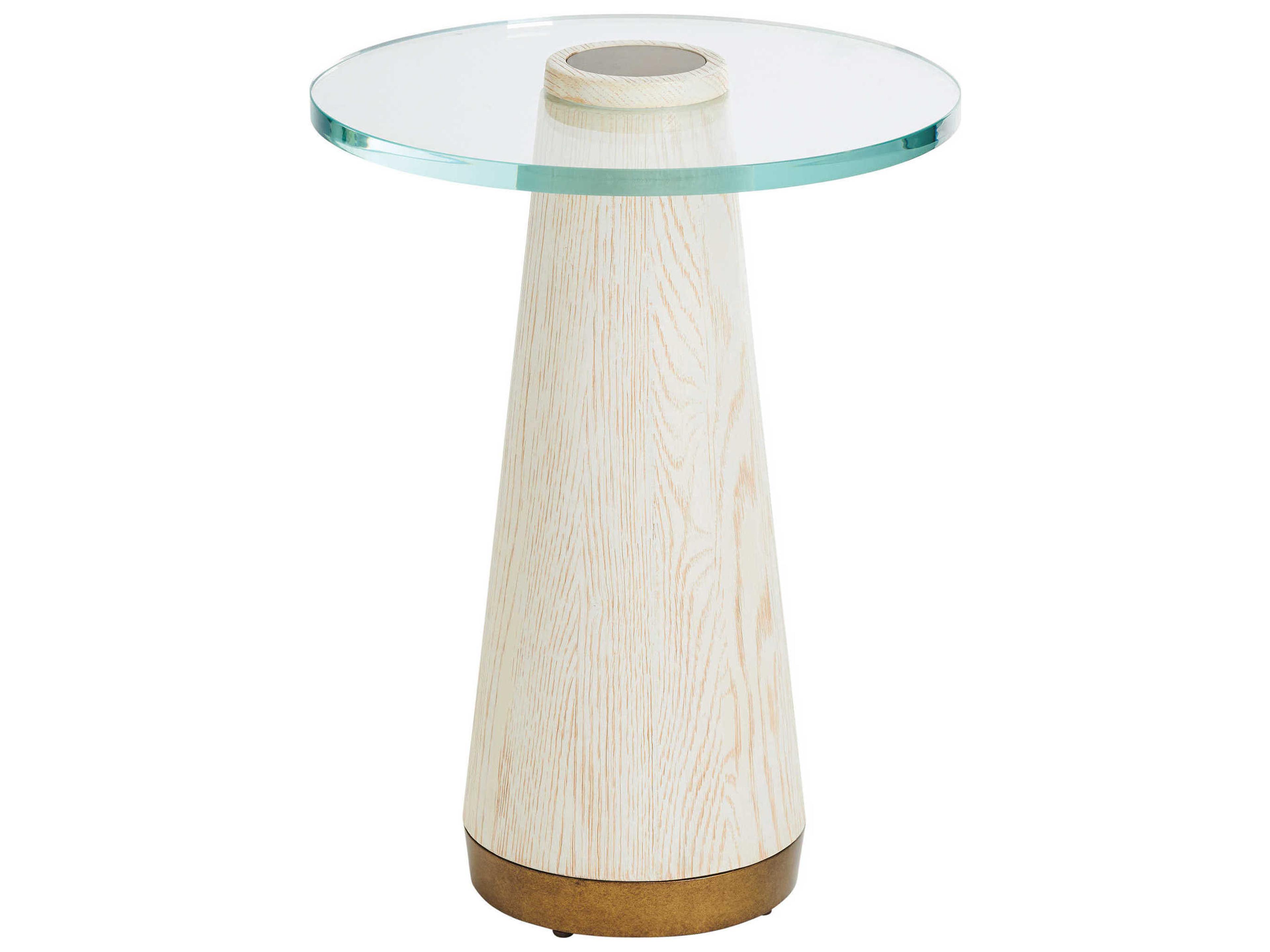 Barclay Butera Carmel Castlewood Round Glass End Table